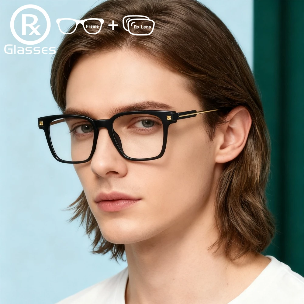 RX Glasses Prescription Square Spring Leg Myopia Eyewear Handmade Acetate Optical Blue Light Eyeglasses for Women Men
RX Glasses Prescription Square Spring Leg Myopia Eyewear Handmade Acetate Optical Blue Light Eyeglasses for Women Men
