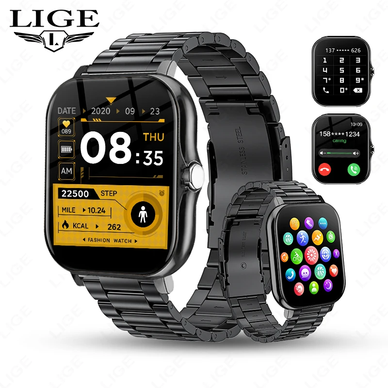 LIGE Smart Watch Men New Ultra LowPower Chip Bluetooth Call Watch Health Monitor Sport Watches Multi-function Smartwatch Women
LIGE Smart Watch Men New Ultra LowPower Chip Bluetooth Call Watch Health Monitor Sport Watches Multi-function Smartwatch Women