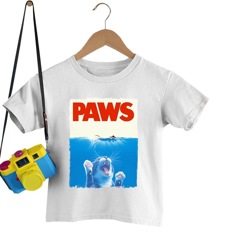 Cool Paws Cat Print Summer Casual T-shirts For Children Boys Girls Creative Funny Cat T-shirt Crew Neck Short-sleeved Tops
Cool Paws Cat Print Summer Casual T-shirts For Children Boys Girls Creative Funny Cat T-shirt Crew Neck Short-sleeved Tops