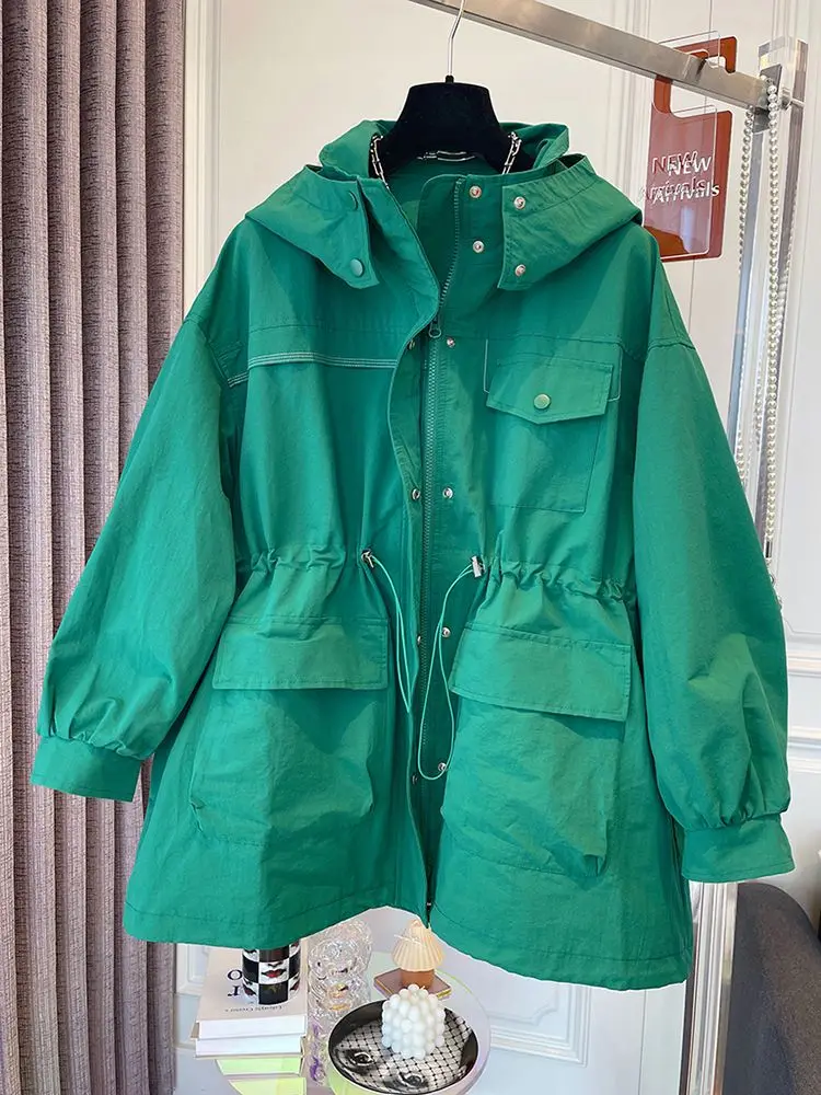 2023 Women New Spring Autumn Advanced Design Feeling Loose Casual Green Drawstring Waistband Work Suit Female Windbreaker Coat
2023 Women New Spring Autumn Advanced Design Feeling Loose Casual Green Drawstring Waistband Work Suit Female Windbreaker Coat