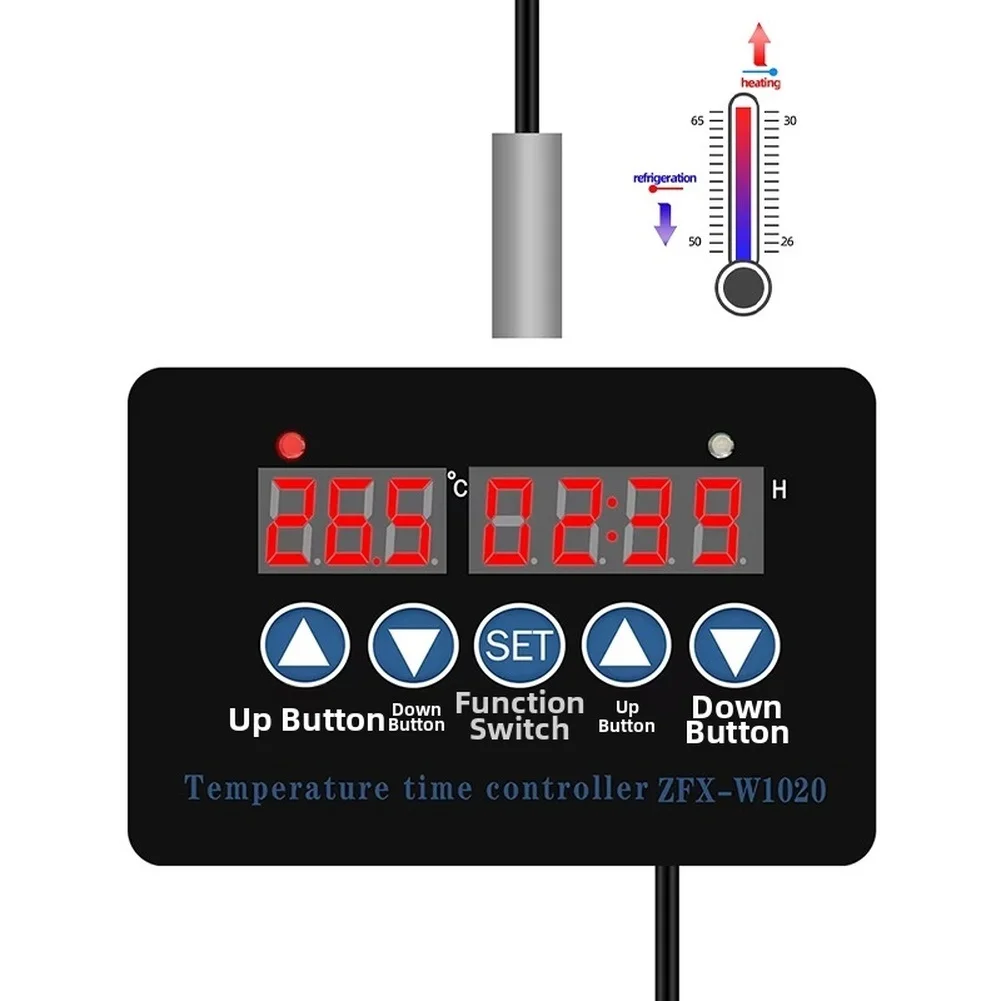 ZFX-W1020 Digital Microcomputer Temperature Controller Regulator With Intelligent Time Switch DC12V/DC24V/AC220V Controller
ZFX-W1020 Digital Microcomputer Temperature Controller Regulator With Intelligent Time Switch DC12V/DC24V/AC220V Controller