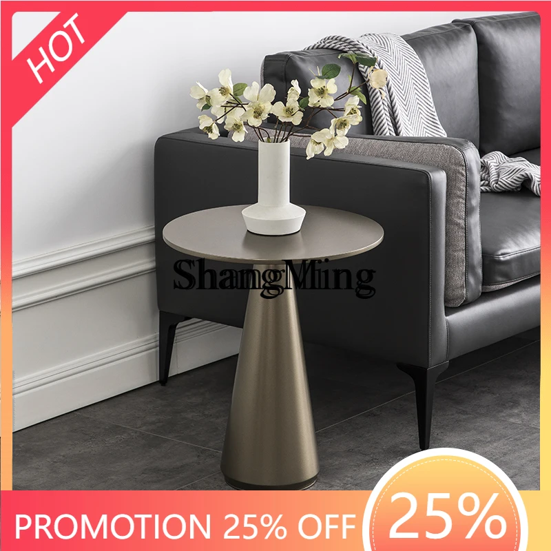 SM light luxury edge table modern minimalist metal round small coffee table sofa
SM light luxury edge table modern minimalist metal round small coffee table sofa