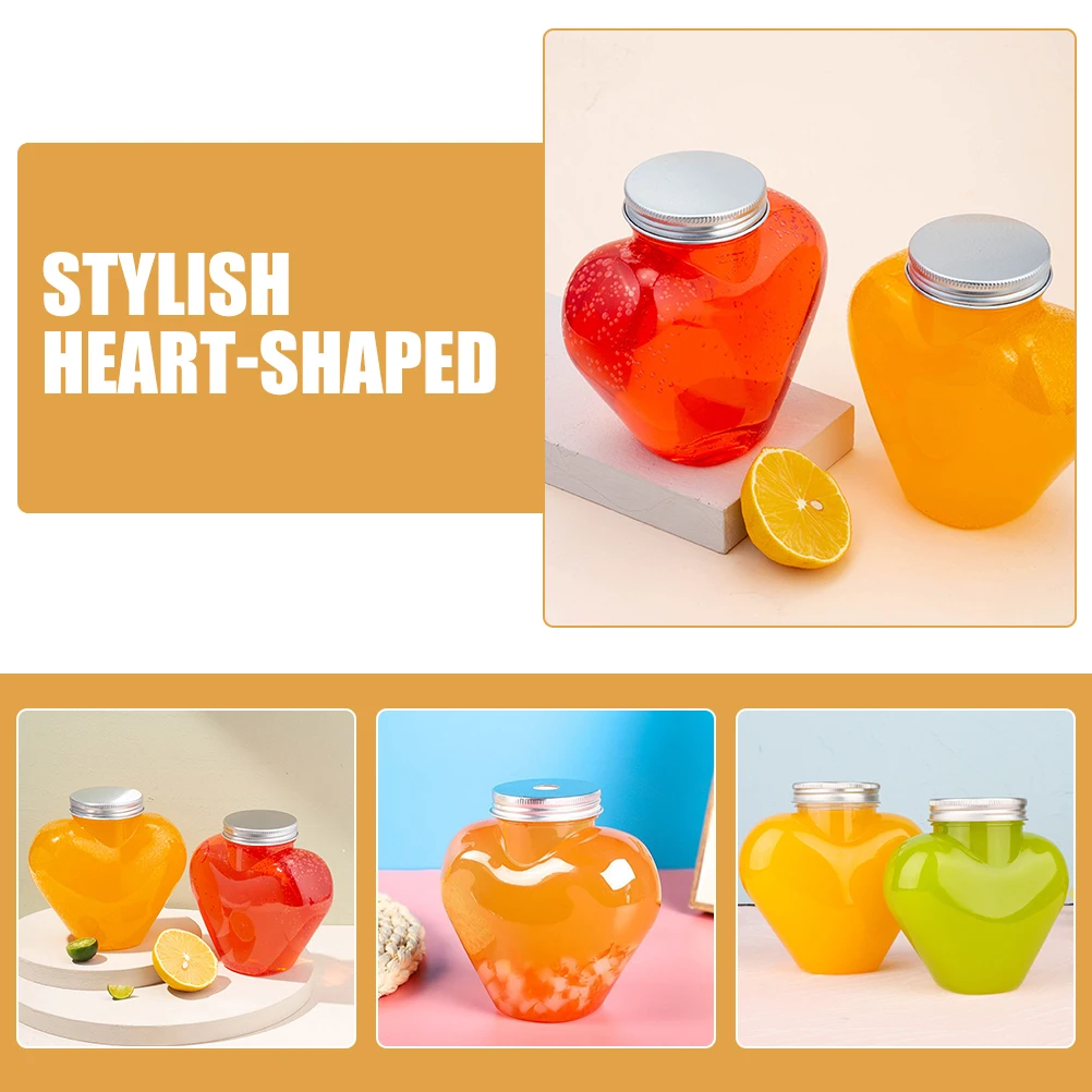 5pcs 500ml Food Grade Plastic Bottles Heart Shaped Leak Proof Sealed Lids for Sand Juice Outdoor Beverages Cold Drink
5pcs 500ml Food Grade Plastic Bottles Heart Shaped Leak Proof Sealed Lids for Sand Juice Outdoor Beverages Cold Drink