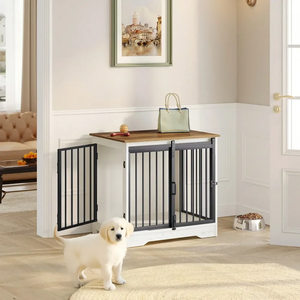 Dog Crate Furniture, 27.2 Double Door Dog Crate With Barn Door, Dog Kennel Indoor, End Side Table Wooden Dog Crates For Small M
Dog Crate Furniture, 27.2 Double Door Dog Crate With Barn Door, Dog Kennel Indoor, End Side Table Wooden Dog Crates For Small M