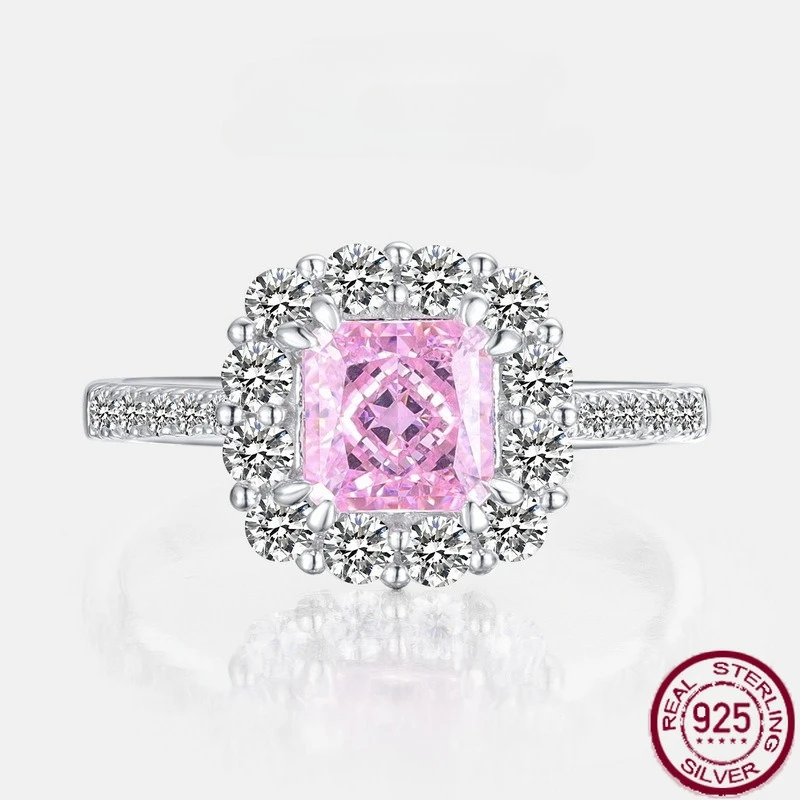 New S925 Pure Silver European and American Style Fashion OL Square Ice Flower Cut High Carbon Diamond Ring Wedding Jewelry
New S925 Pure Silver European and American Style Fashion OL Square Ice Flower Cut High Carbon Diamond Ring Wedding Jewelry
