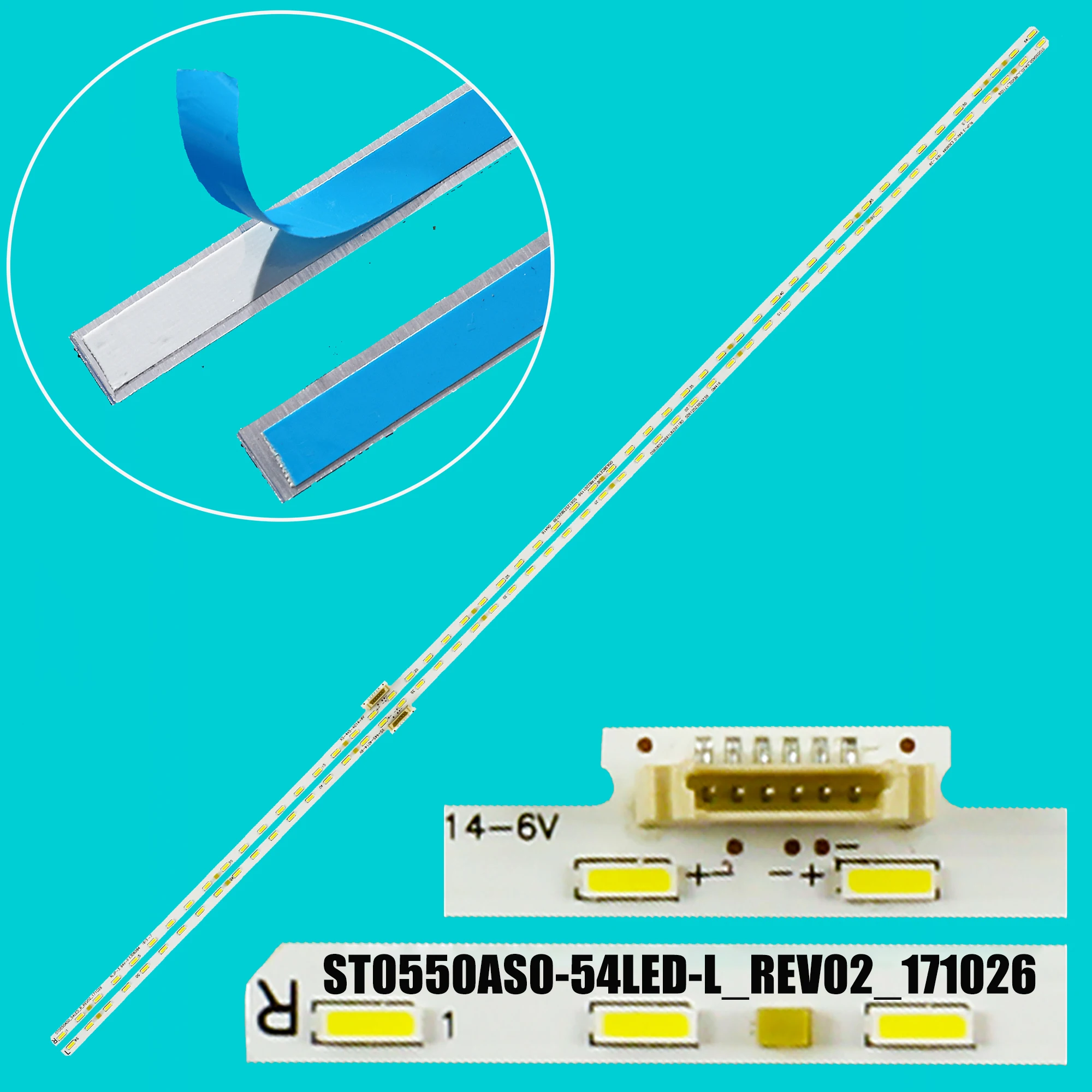 Светодиодная лента подсветки для KD-55XG8596 KD-55X8566F KD-55XG8599 KDL-55X8655F KDL-55X8655F V550QWME06 V550QWME08
Светодиодная лента подсветки для KD-55XG8596 KD-55X8566F KD-55XG8599 KDL-55X8655F KDL-55X8655F V550QWME06 V550QWME08