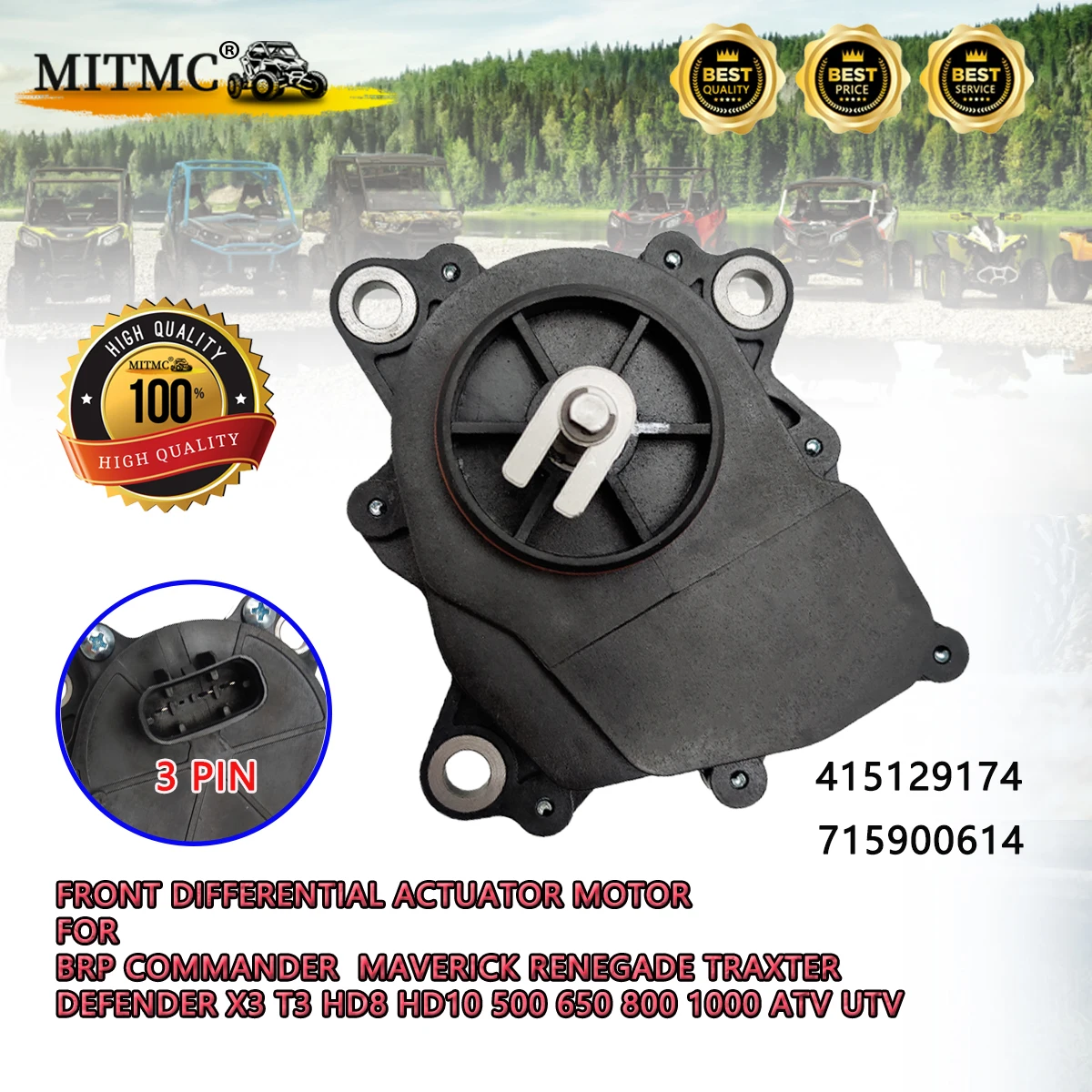 3 Pin 4X4 Transmission Actuator For COMMANDER MAVERICK Renegade Traxter DEFENDER 500 650 800 1000 ATV UTV 415129174 715900614
3 Pin 4X4 Transmission Actuator For COMMANDER MAVERICK Renegade Traxter DEFENDER 500 650 800 1000 ATV UTV 415129174 715900614