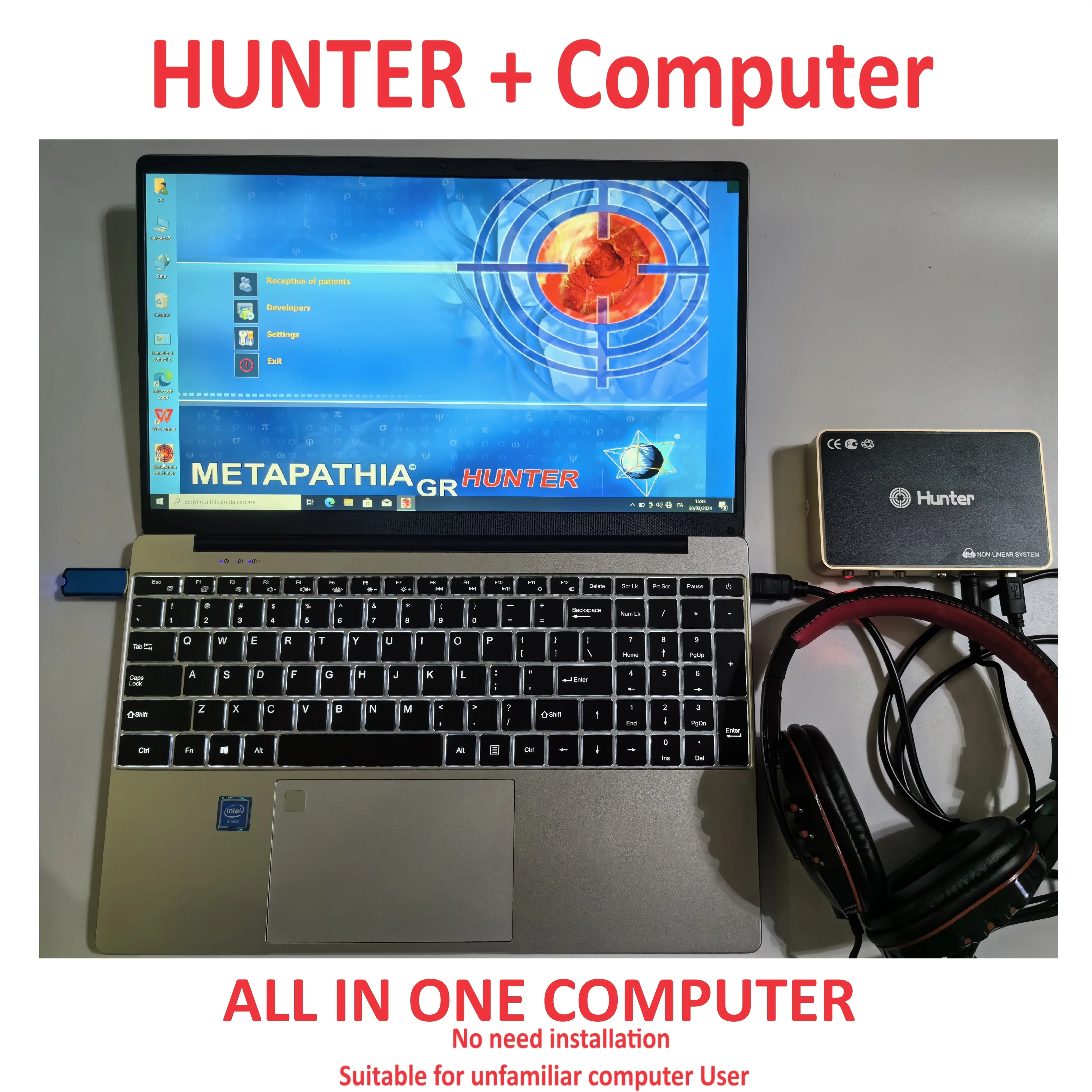 All In One Hunter 4025 NLS Computer Non-Linear Meta Test System Health Body Analyzer Scanner Acupunture Analysis Autotherapy
All In One Hunter 4025 NLS Computer Non-Linear Meta Test System Health Body Analyzer Scanner Acupunture Analysis Autotherapy