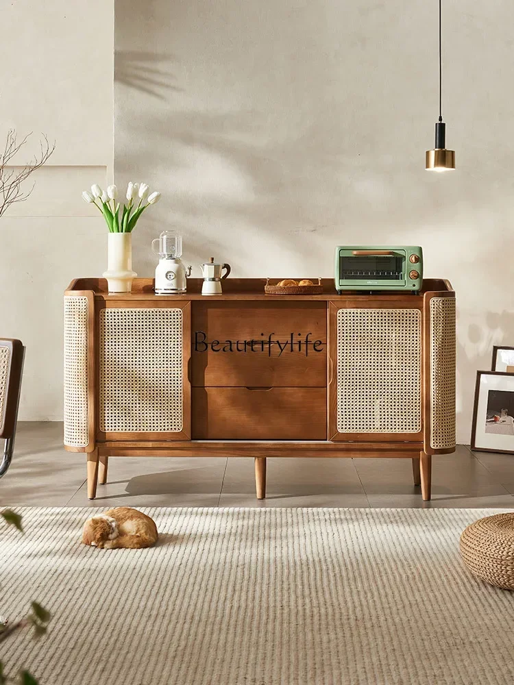 Whole house furniture Retro Solid Wood Sideboard Quiet Style Living Room Tea Storage Japanese Rattan Mid-Ancient Storage Cabinet
Whole house furniture Retro Solid Wood Sideboard Quiet Style Living Room Tea Storage Japanese Rattan Mid-Ancient Storage Cabinet