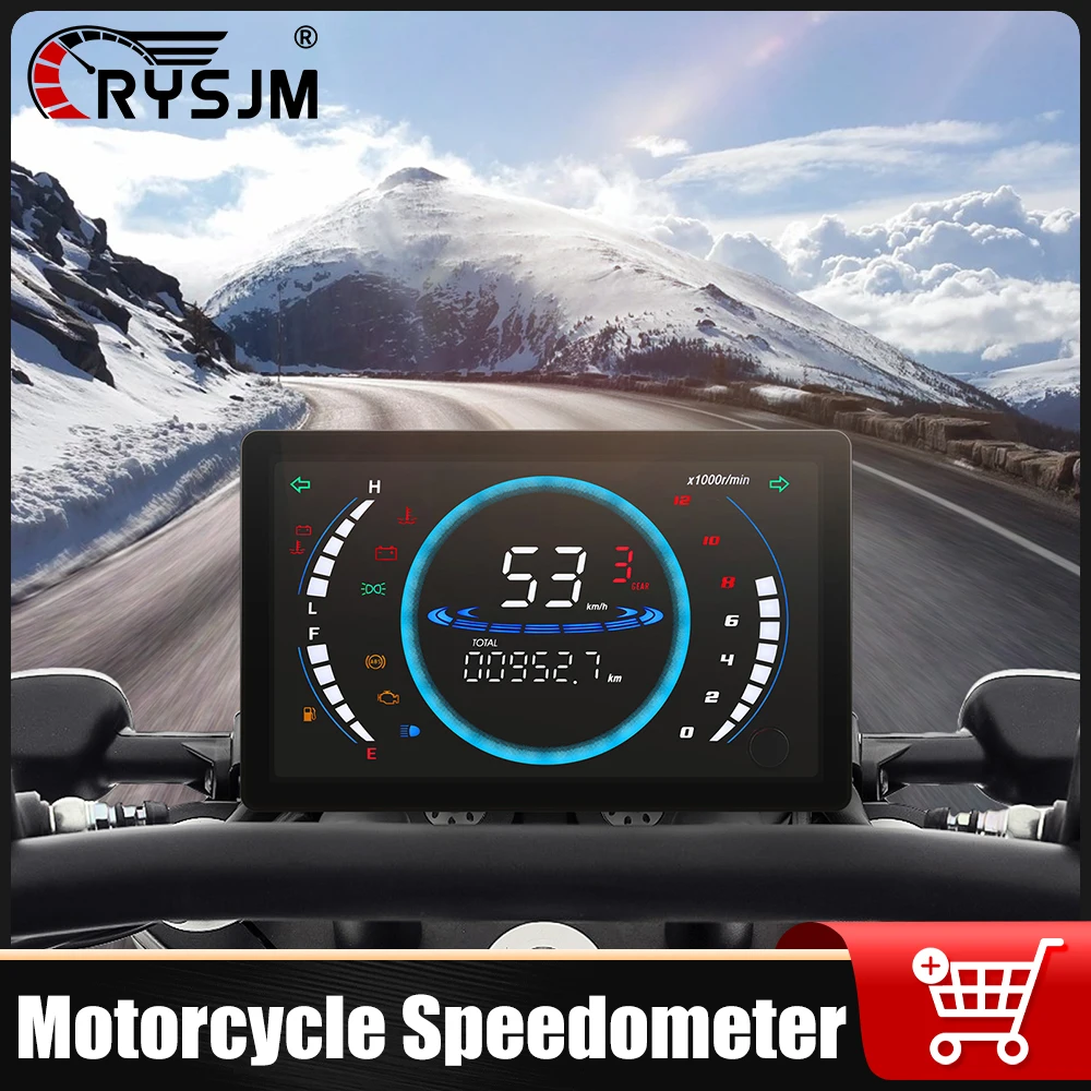 Motorcycle Speedometer Panel 12V Universal Adjustable LED Digital Motorcycle Gauge Panel RPM Dashboard Water Temperature Voltage
Motorcycle Speedometer Panel 12V Universal Adjustable LED Digital Motorcycle Gauge Panel RPM Dashboard Water Temperature Voltage