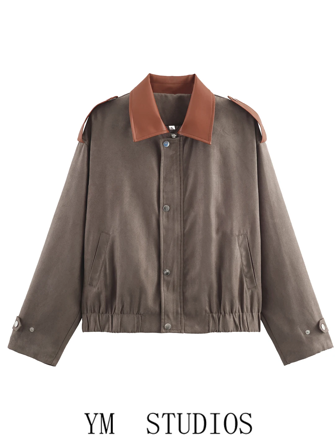 Retro Contrast Color Patchwork Suede Jacket Short Collarless Women's Outerwear Casual Loose Fit Polyester Long Sleeve Zipper
Retro Contrast Color Patchwork Suede Jacket Short Collarless Women's Outerwear Casual Loose Fit Polyester Long Sleeve Zipper