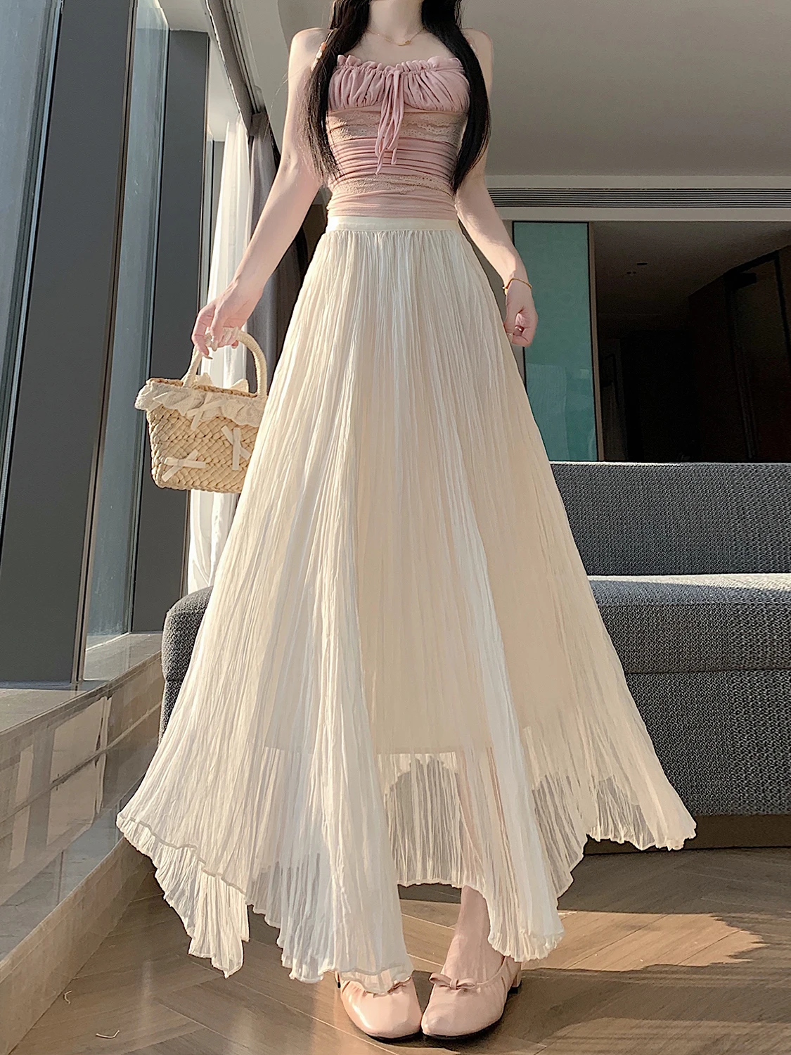 2026 New High Waist A-Line Skirt Women's Summer Elastic Waist Half Skirt Elegant Drapey Style Sweet Countryside Casual Polyes...
2026 New High Waist A-Line Skirt Women's Summer Elastic Waist Half Skirt Elegant Drapey Style Sweet Countryside Casual Polyes...