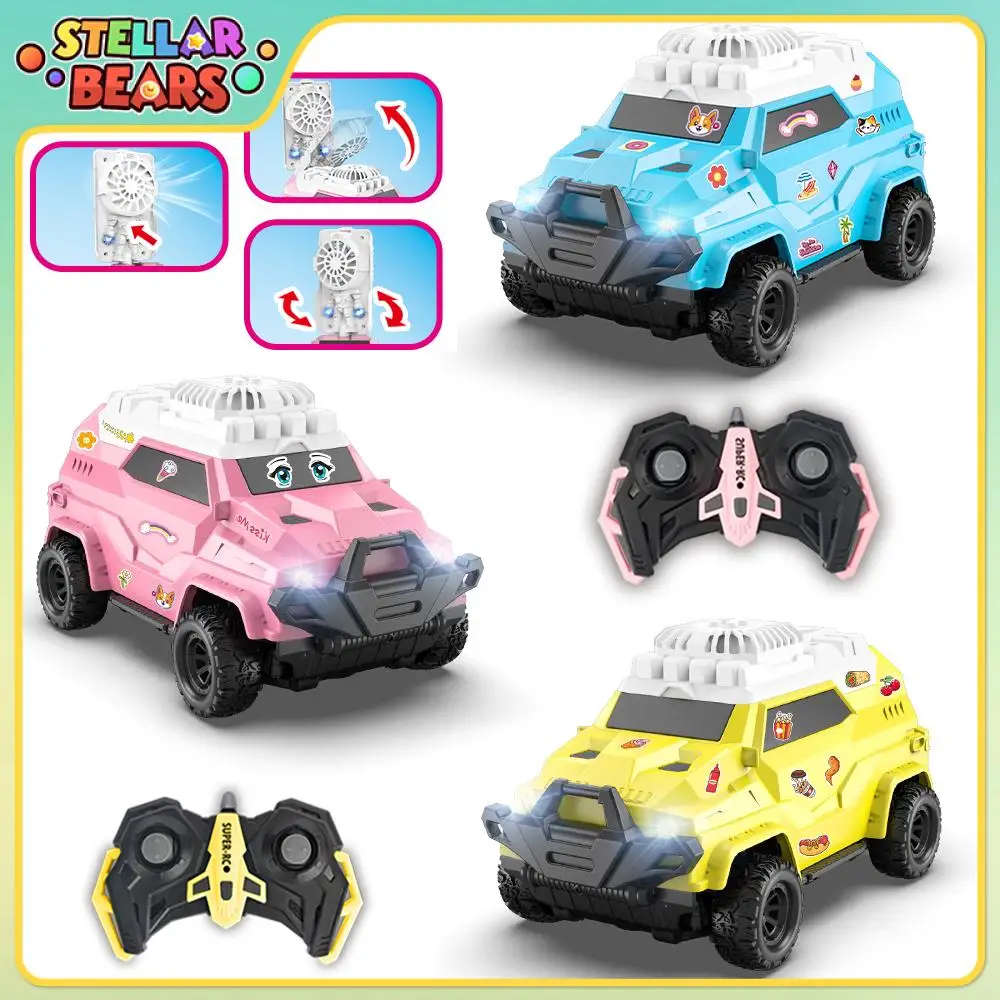 2.4G RC Off Road Car Toys for Boys Cartoon DIY Sticker Remote Control Car Fan Off-road Vehicle with Lights Children Novelty Toy
2.4G RC Off Road Car Toys for Boys Cartoon DIY Sticker Remote Control Car Fan Off-road Vehicle with Lights Children Novelty Toy