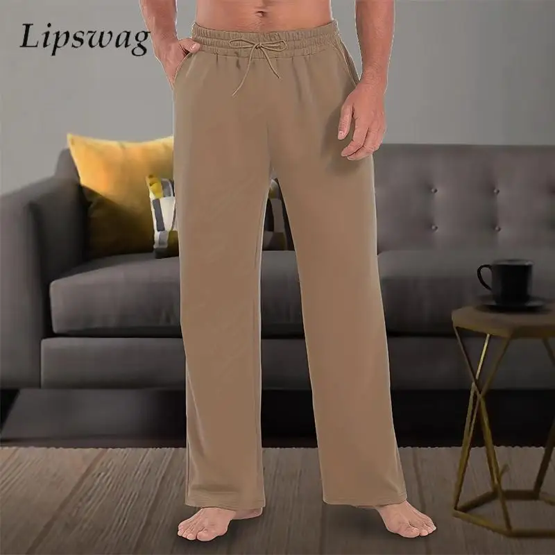 Leisure Mens Solid Color Loose Straight Pants 2025 Summer Trendy Drawstring Lace-up Trousers Men Daily Casual Breathable Trouser
Leisure Mens Solid Color Loose Straight Pants 2025 Summer Trendy Drawstring Lace-up Trousers Men Daily Casual Breathable Trouser
