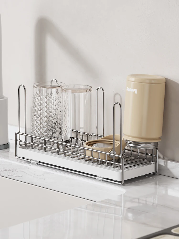 Подставка для чашек на кухню из нержавеющей стали 304, настольная, с высокой эстетической ценностью, для слива воды, металлическая подставка для чайных чашек и хранения
Подставка для чашек на кухню из нержавеющей стали 304, настольная, с высокой эстетической ценностью, для слива воды, металлическая подставка для чайных чашек и хранения