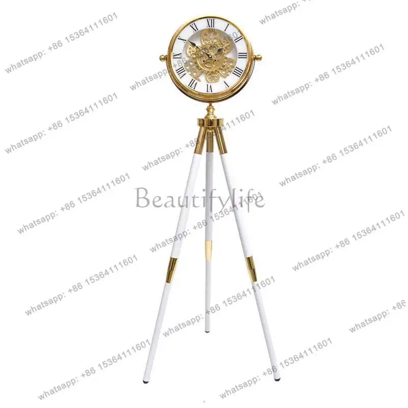 American retro living room atmosphere silent floor clock European creative tripod clock light luxury home
American retro living room atmosphere silent floor clock European creative tripod clock light luxury home
