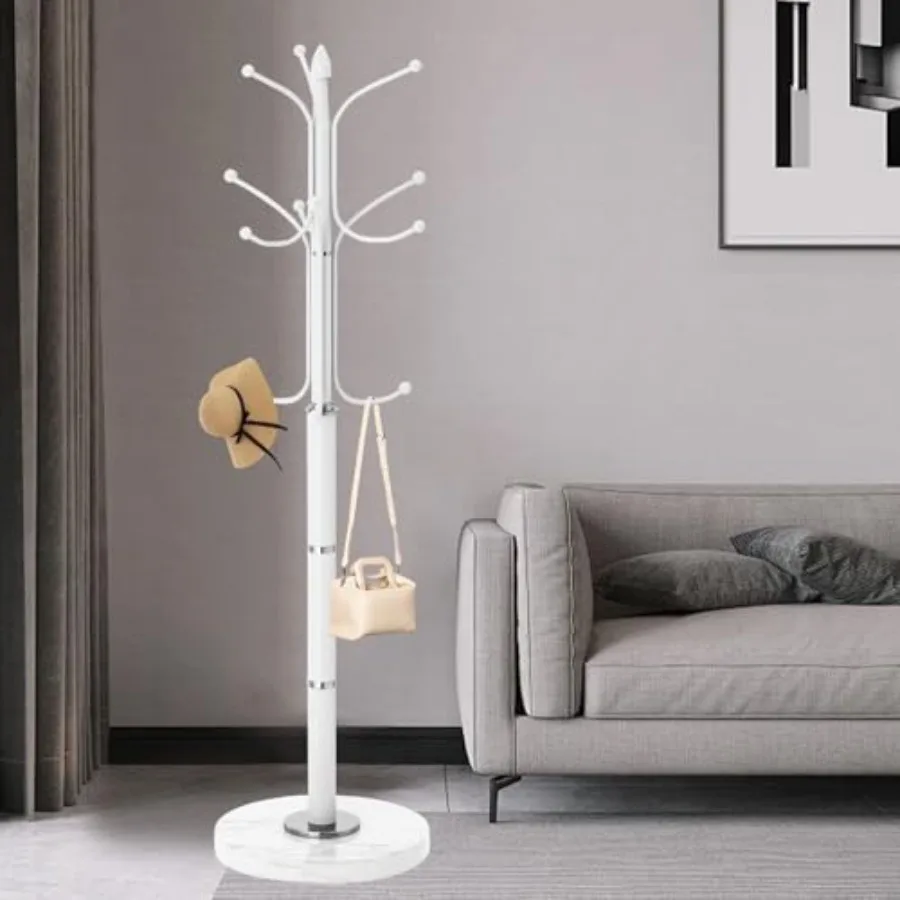 Metal Coat Rack Stand Modern Freestanding Coat Rack with Natural Marble Base White Coat Racks and Coat Hall Tree Hanger Stand w
Metal Coat Rack Stand Modern Freestanding Coat Rack with Natural Marble Base White Coat Racks and Coat Hall Tree Hanger Stand w