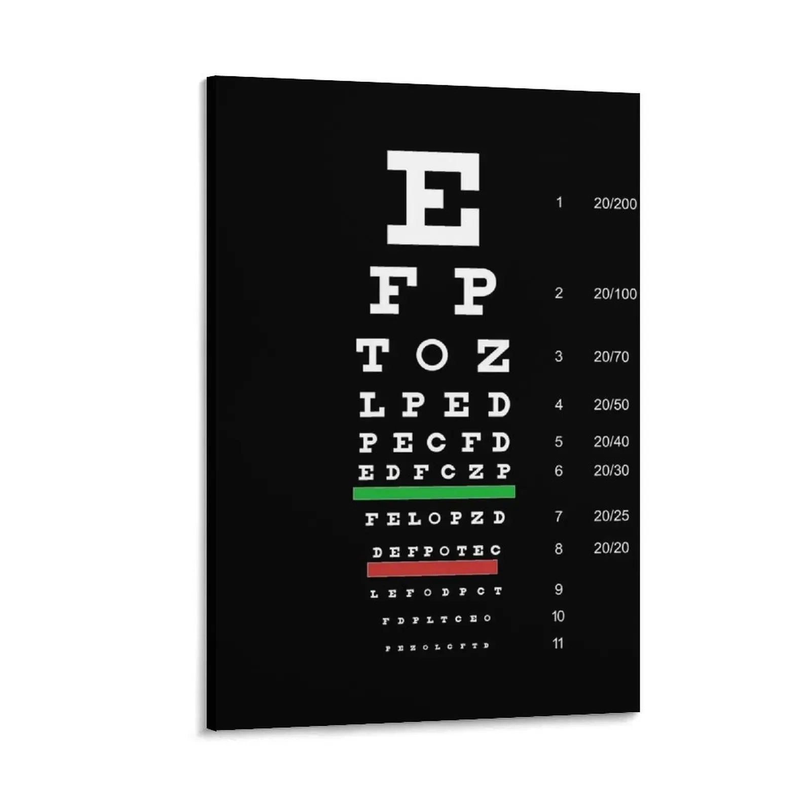 Snellen Eye Chart Canvas Painting room decors aesthetic Paintings for bedroom house decoration 
Snellen Eye Chart Canvas Painting room decors aesthetic Paintings for bedroom house decoration