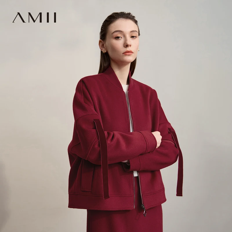 AMII женское пальто 2025, зимнее минималистичное однотонное свободное женское пальто на молнии с длинными рукавами, теплое универсальное женское пальто 12524022
AMII женское пальто 2025, зимнее минималистичное однотонное свободное женское пальто на молнии с длинными рукавами, теплое универсальное женское пальто 12524022