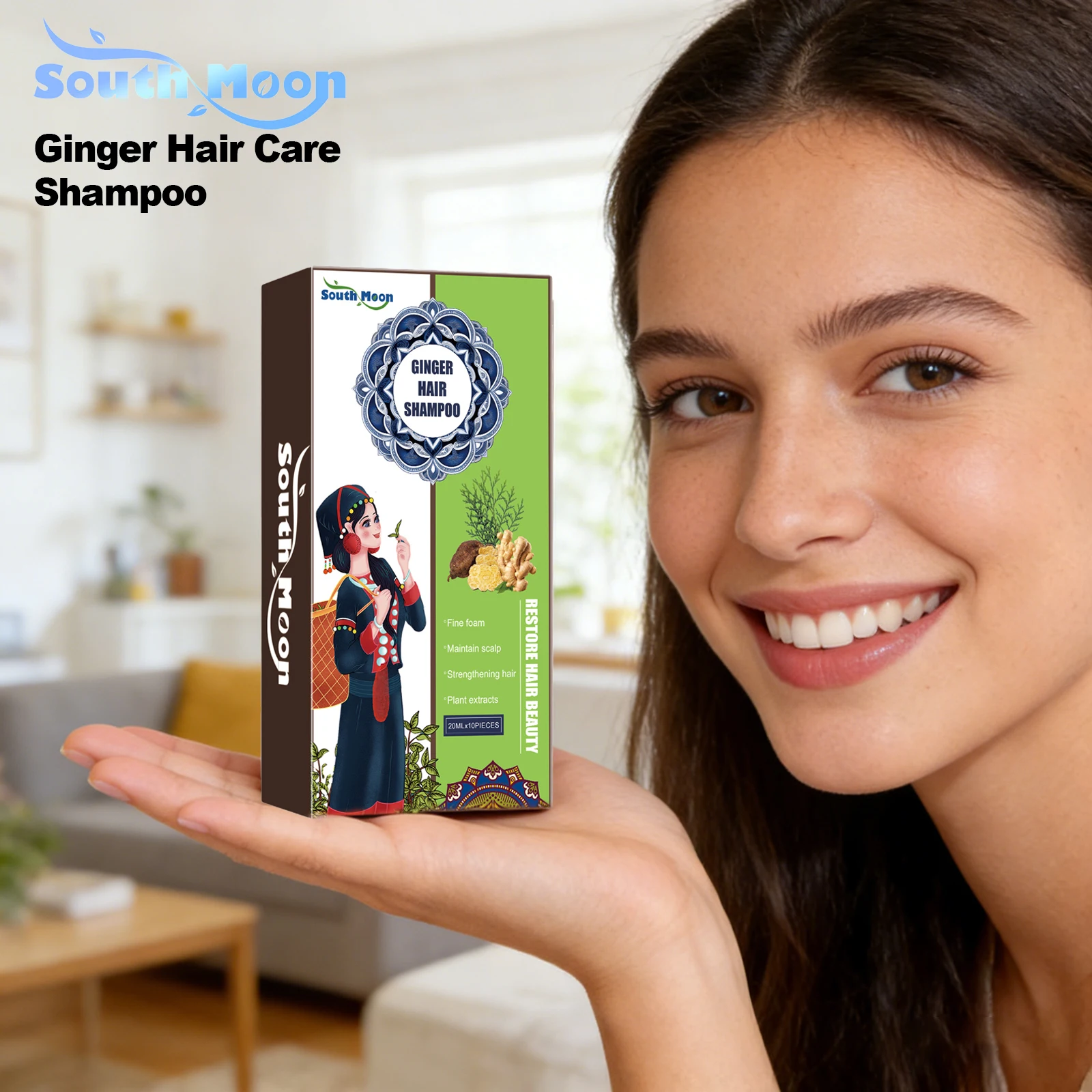 South Moon Ginger Hair Care Shampoo Nourishing Scalp Enhancing Hair Toughness Prevent Loss Gentle Cleaning Herbal Care Shampoo
South Moon Ginger Hair Care Shampoo Nourishing Scalp Enhancing Hair Toughness Prevent Loss Gentle Cleaning Herbal Care Shampoo