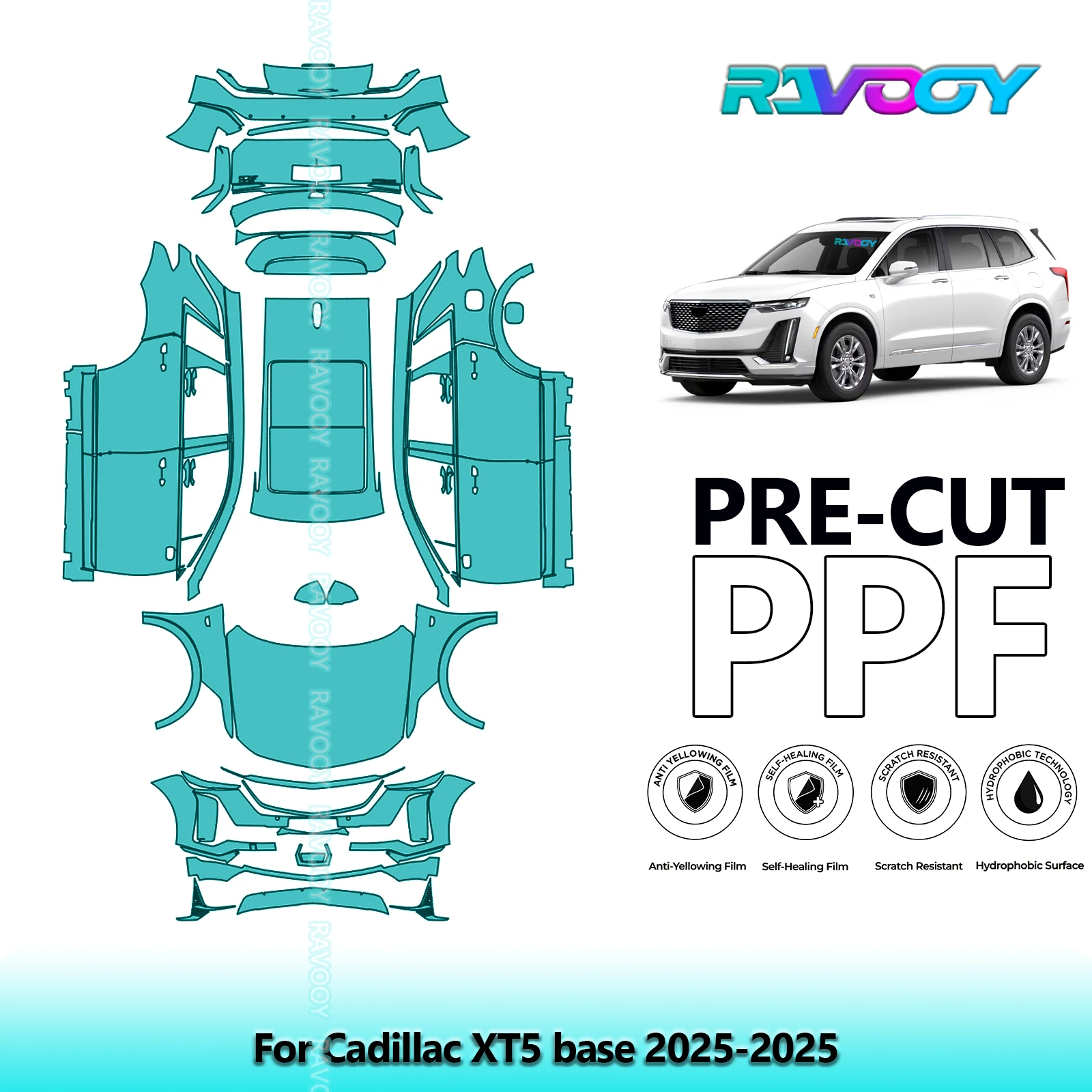 Car Precut PPF Paint Protection Film Full Vehicle For Cadillac XT5 base 2025-2025
Car Precut PPF Paint Protection Film Full Vehicle For Cadillac XT5 base 2025-2025