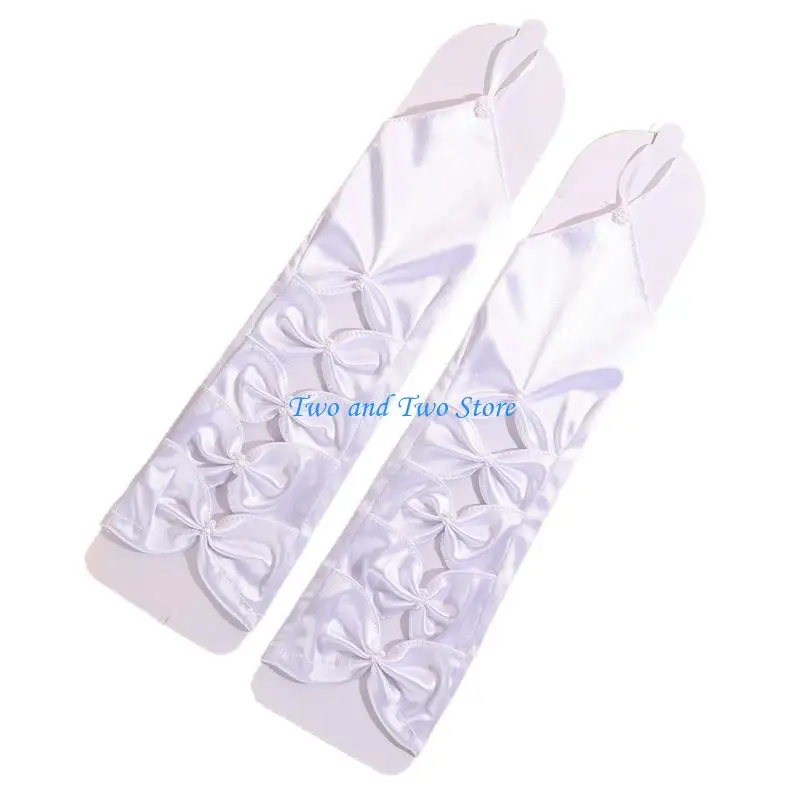 HX6F Ornate Bows Trimmed Wedding Gloves Flexible Short Design Smooth Wear For Bridal Gatherings
HX6F Ornate Bows Trimmed Wedding Gloves Flexible Short Design Smooth Wear For Bridal Gatherings