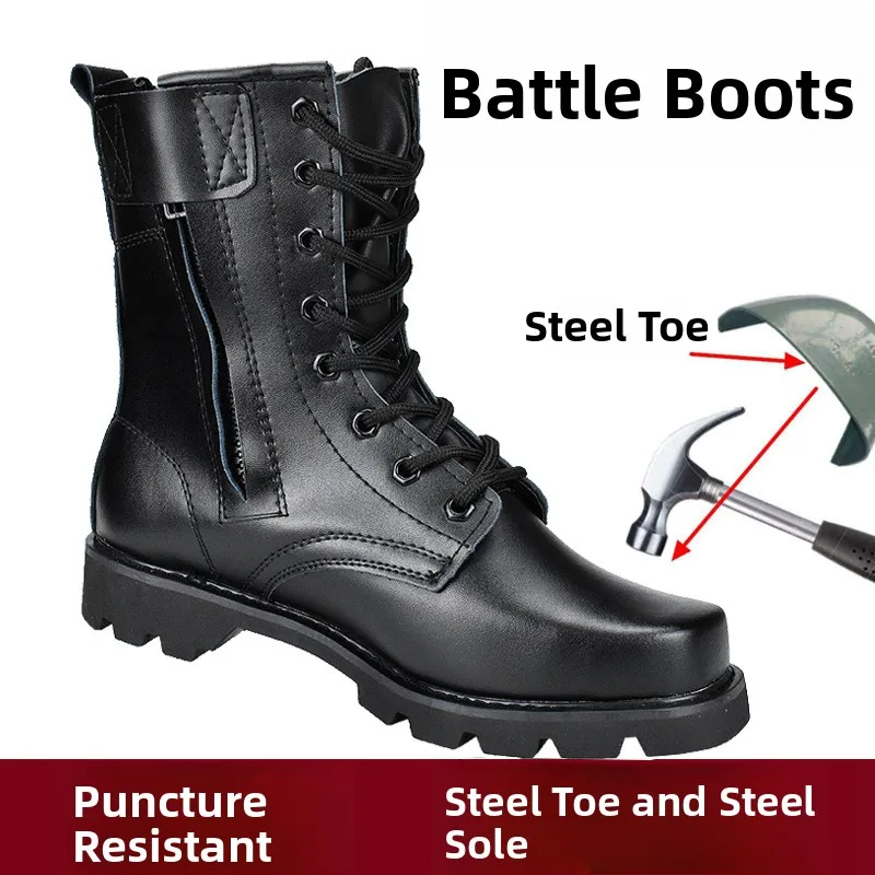 Men's Wool Lined High Top Snow Boots Steel Toe Steel Bottom Winter Boots Work Shoes Cotton Boot Short Tube PU Material
Men's Wool Lined High Top Snow Boots Steel Toe Steel Bottom Winter Boots Work Shoes Cotton Boot Short Tube PU Material