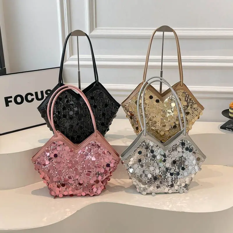2026 Sequined Heart-shaped Handbag Women Fashion Shoulder Bags Crossbody Bag Female Travel Handbags Bling Armpit Bag Phone Bag
2026 Sequined Heart-shaped Handbag Women Fashion Shoulder Bags Crossbody Bag Female Travel Handbags Bling Armpit Bag Phone Bag