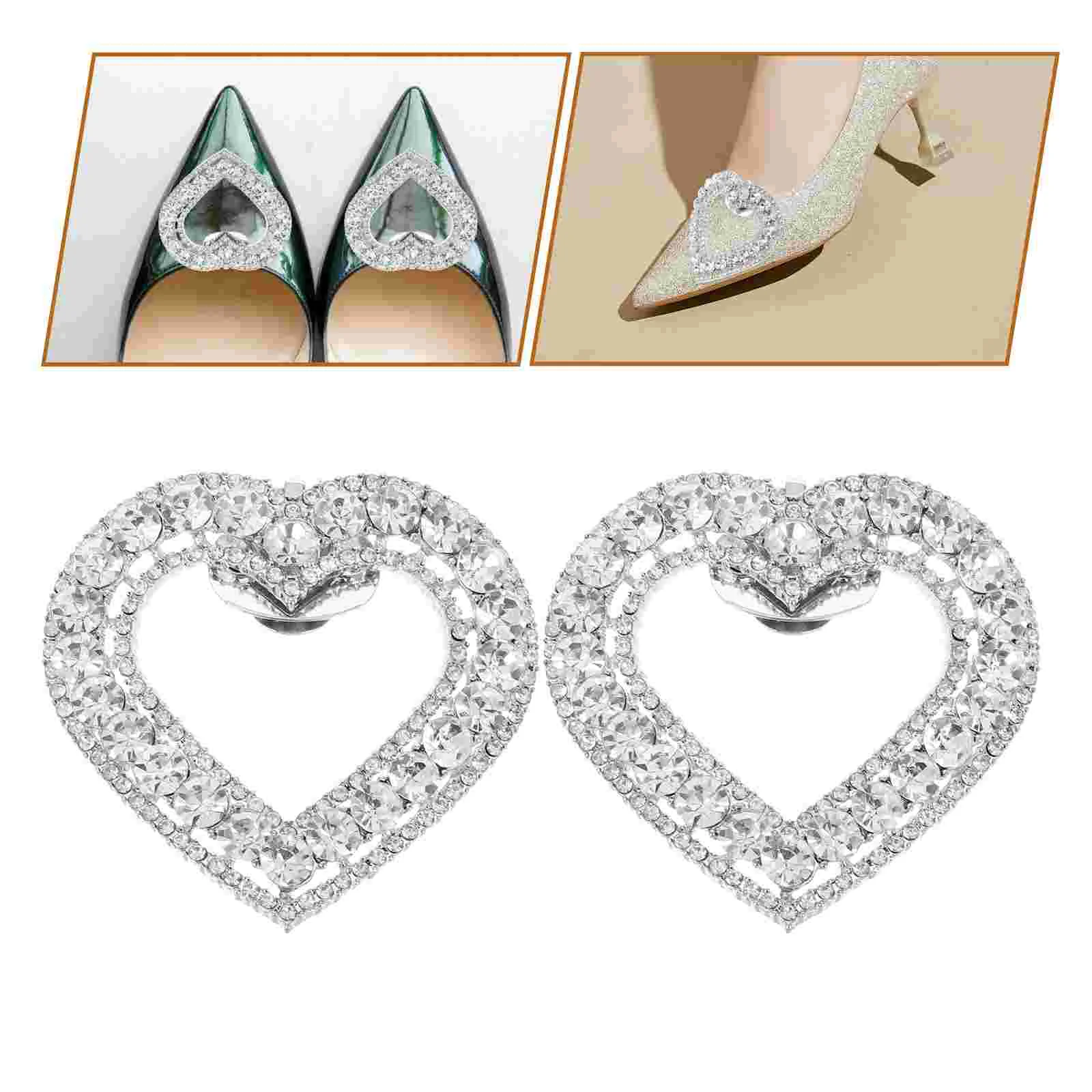 Detachable Metal Rhinestone Shoe Buckle Heart Shape Clip On Embellishments High Heel Accessories Shoe Decorations
Detachable Metal Rhinestone Shoe Buckle Heart Shape Clip On Embellishments High Heel Accessories Shoe Decorations
