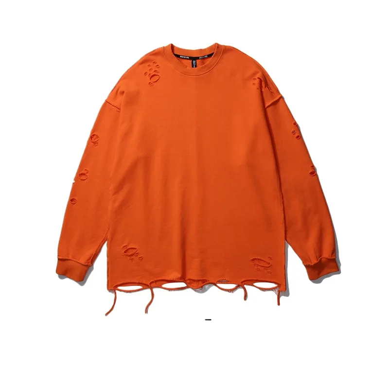 Men's Oversized Distressed Sweatshirt Orange Crewneck Pullover Casual Streetwear Loose Fit Hip Hop Top Hoodie
Men's Oversized Distressed Sweatshirt Orange Crewneck Pullover Casual Streetwear Loose Fit Hip Hop Top Hoodie