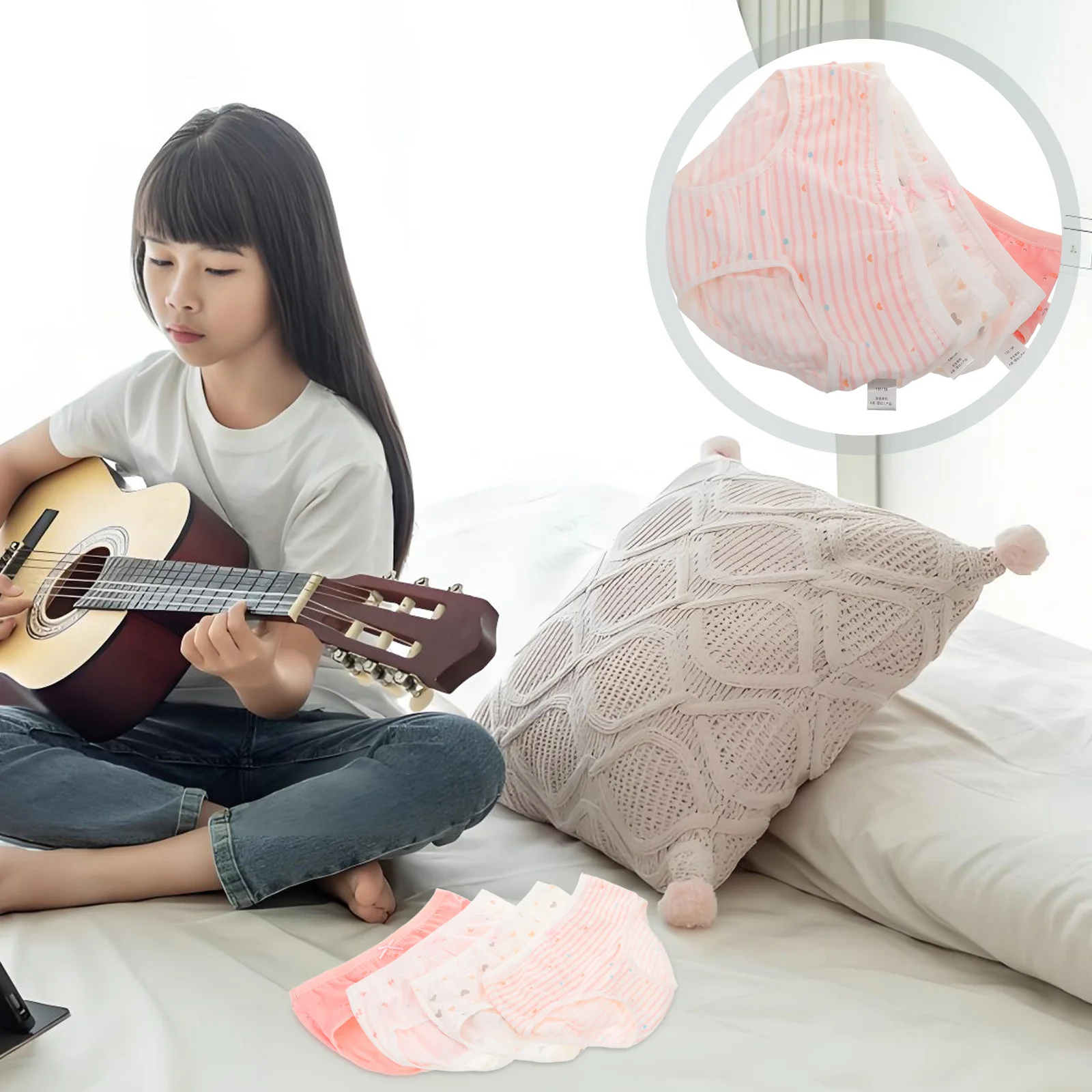 4Pcs Girls Cotton Underwear Soft Breathable Toddler Panties Daily Wear Little Girls Cute Patterned Briefs Kids Soft Knickers
4Pcs Girls Cotton Underwear Soft Breathable Toddler Panties Daily Wear Little Girls Cute Patterned Briefs Kids Soft Knickers