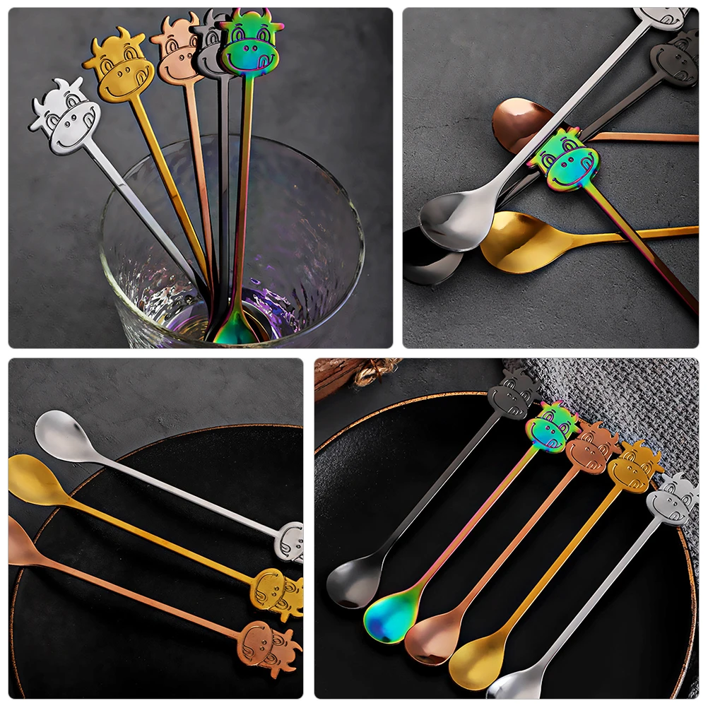 5 Pcs Creative Tart Spoon Aesthetic Spoons Tea Accessories Cute Cafe Salad Coffee Cupping Stainless Steel Unique
5 Pcs Creative Tart Spoon Aesthetic Spoons Tea Accessories Cute Cafe Salad Coffee Cupping Stainless Steel Unique