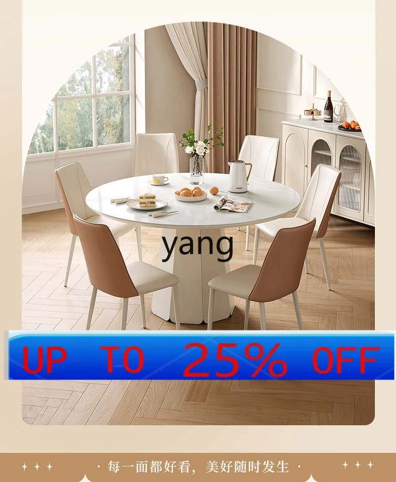 LMM Cream Wind Round Table Glass Household Living Room Dining Table and Chair Combination
LMM Cream Wind Round Table Glass Household Living Room Dining Table and Chair Combination