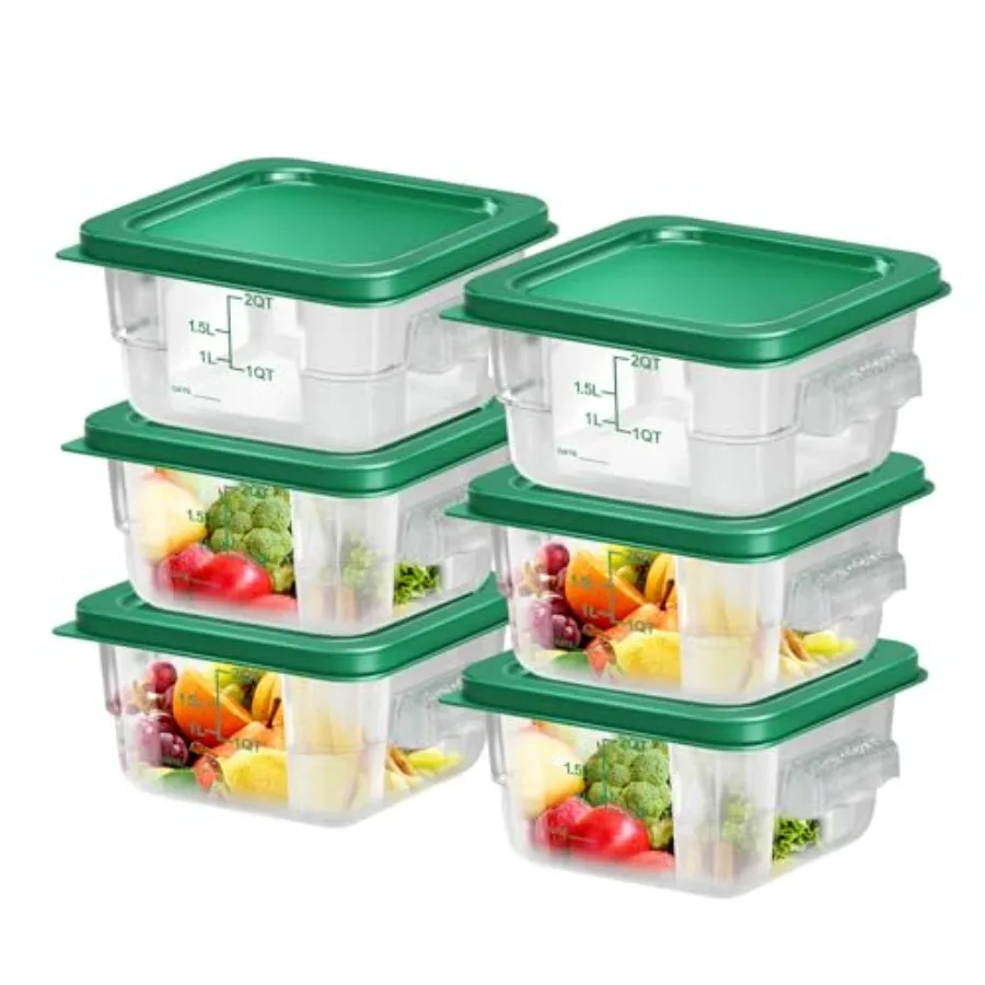 6 pcs 2qt Food Storage Containers with Lid Square Clear Commercial Storage Containers with Handle and Scale for Food Storage in
6 pcs 2qt Food Storage Containers with Lid Square Clear Commercial Storage Containers with Handle and Scale for Food Storage in