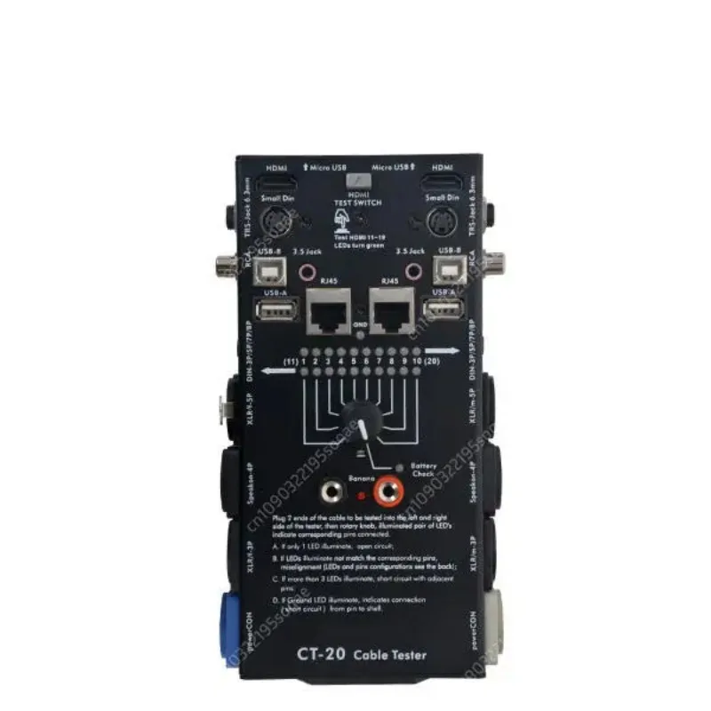 CT-20C Multifunctional Audio Cable Tester 16-in-1 HDMI USB RJ45 Multi-Type Wire Detector Portable Electronic Tester
CT-20C Multifunctional Audio Cable Tester 16-in-1 HDMI USB RJ45 Multi-Type Wire Detector Portable Electronic Tester