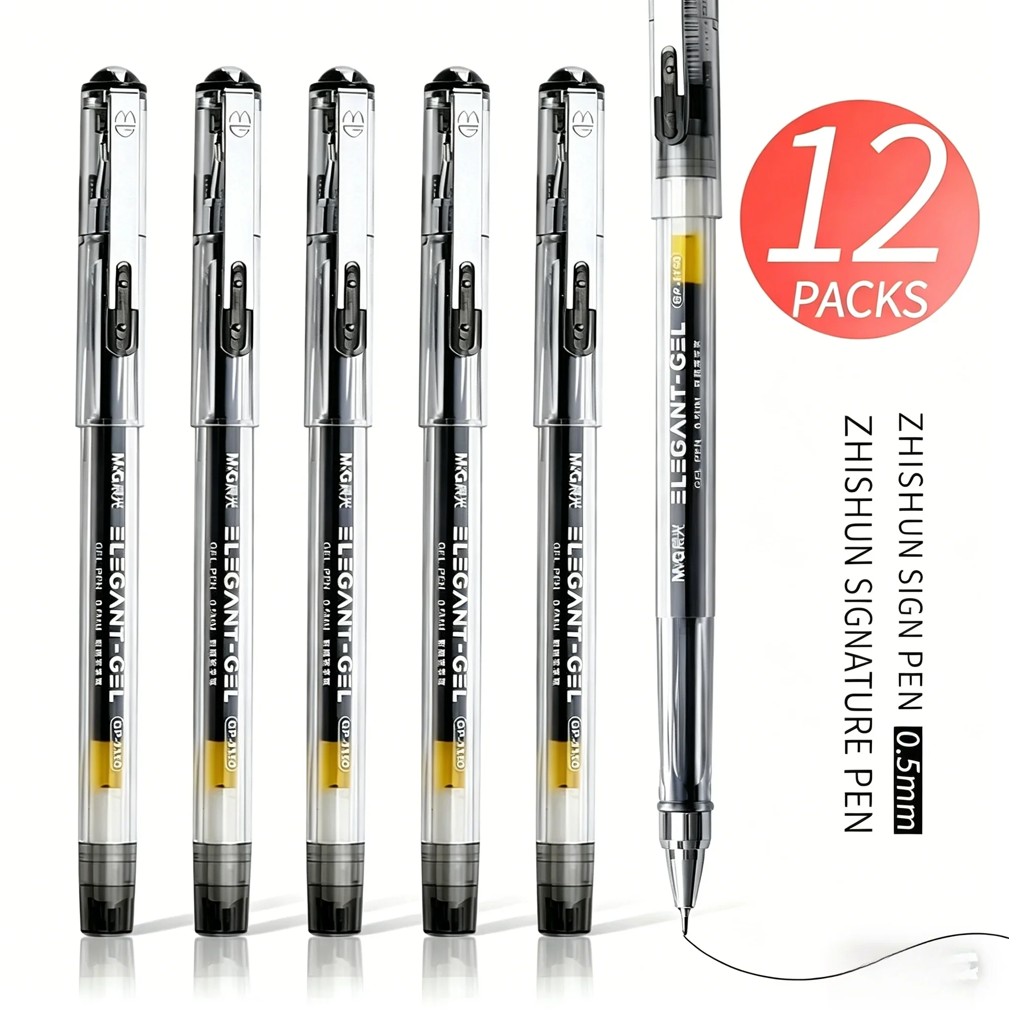 GP1150 Gel Pen 0.5mm Bullet Tip Black Ink Smooth Writing Signature Pen Business Office School Stationery 12pcs/Box
GP1150 Gel Pen 0.5mm Bullet Tip Black Ink Smooth Writing Signature Pen Business Office School Stationery 12pcs/Box