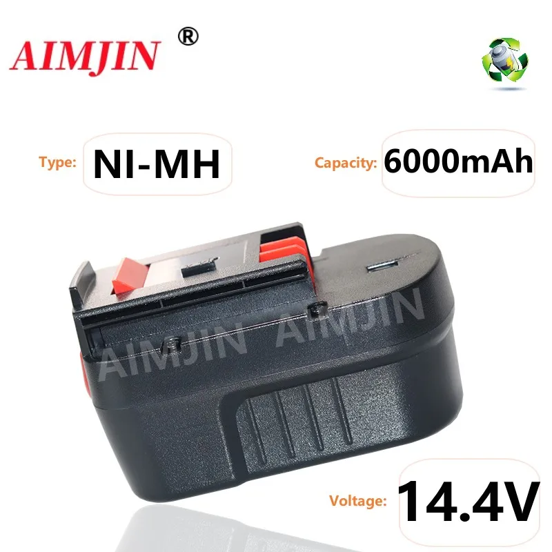 14,4 V HPB14 для Black And Decker 6000mAh Сменный никель-металлогидридный аккумулятор батареи fiрестоm FSB14 FS140BX 499936-34
14,4 V HPB14 для Black And Decker 6000mAh Сменный никель-металлогидридный аккумулятор батареи fiрестоm FSB14 FS140BX 499936-34