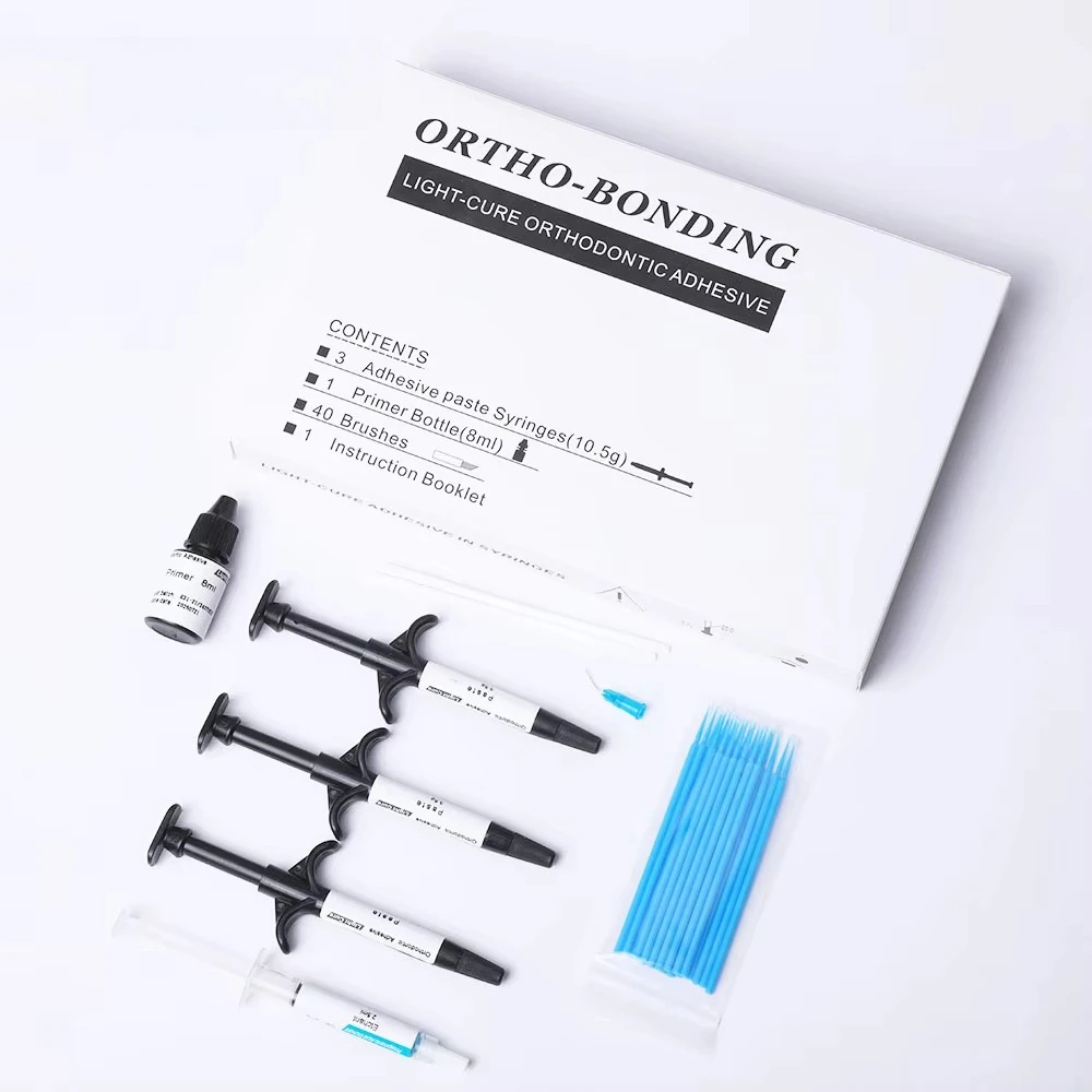 Стоматологический ортодонтический клей для кронштейнов, легкий клей, полный комплект, клей для щекальной трубки, система склеивания, украшение из кристаллов, зуб
Стоматологический ортодонтический клей для кронштейнов, легкий клей, полный комплект, клей для щекальной трубки, система склеивания, украшение из кристаллов, зуб