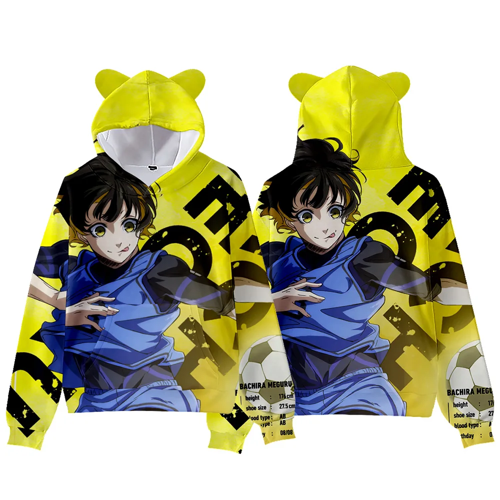 Hot Sale 3D Comic BLUE LOCK Cat Ears Hoodie Sweatshirt Fashion Kids Hooded Casual Boys Girls Pullovers Autumn Children's Tops
Hot Sale 3D Comic BLUE LOCK Cat Ears Hoodie Sweatshirt Fashion Kids Hooded Casual Boys Girls Pullovers Autumn Children's Tops