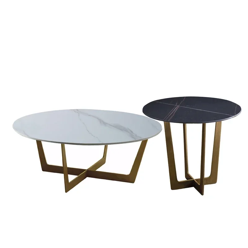 Modern stainless steel gold plating marble top round coffee table living room hotel furniture
Modern stainless steel gold plating marble top round coffee table living room hotel furniture