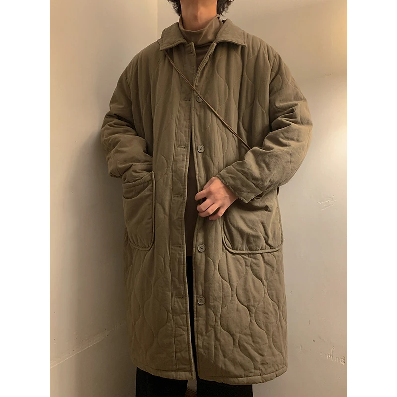 Men's Winter Thiened Warm Cotton Jaet Mid-Length down Cotton Coat Youth Casual Cleanfit Sle Zipper Closure Side ket
Men's Winter Thiened Warm Cotton Jaet Mid-Length down Cotton Coat Youth Casual Cleanfit Sle Zipper Closure Side ket