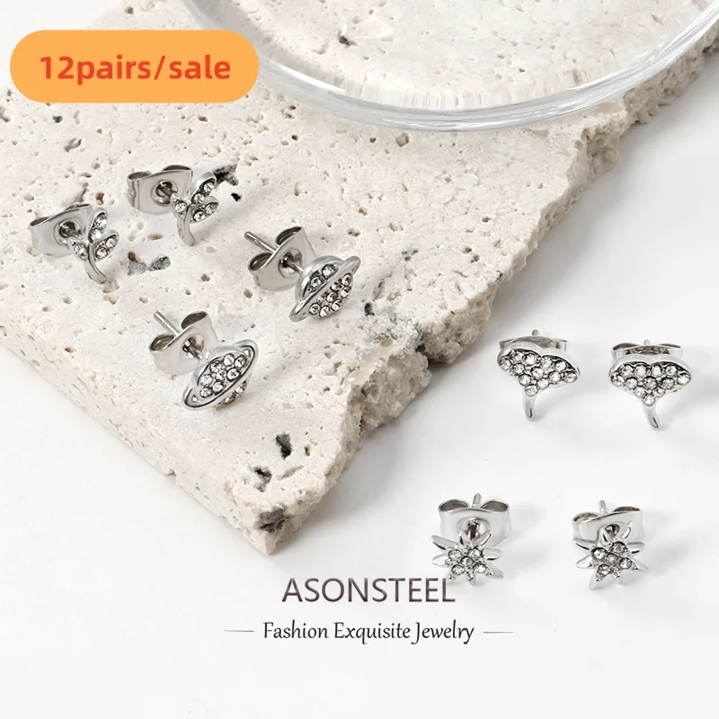 ASONSTEEL Trendy Crystal Zirconia Studs Earrings Stainless Steel For Women/Men Small Piercing Cute Ear Cartilage Golden Jewelry
ASONSTEEL Trendy Crystal Zirconia Studs Earrings Stainless Steel For Women/Men Small Piercing Cute Ear Cartilage Golden Jewelry
