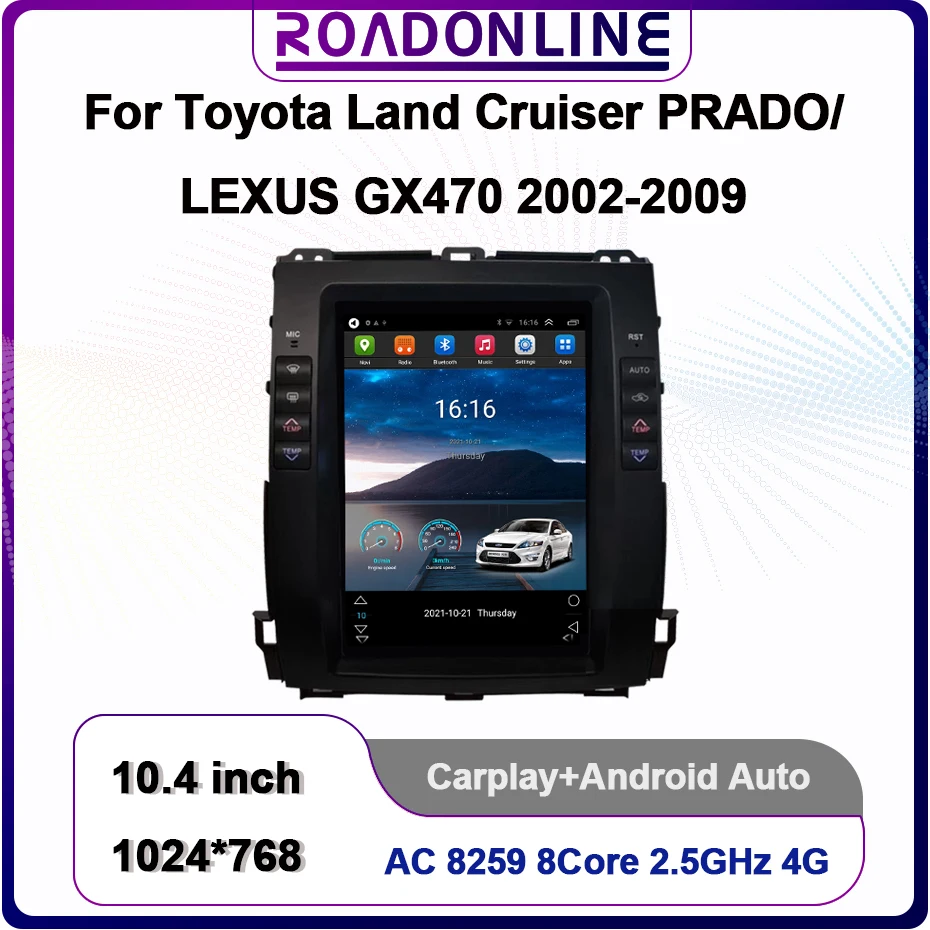 10,4 "для LEXUS GX470 Toyota Land Cruiser Prado 2002-2009 8-ядерный GPS 4G беспроводной CarPlay Android Авто DSP автомобильное радио мультимедиа
10,4 "для LEXUS GX470 Toyota Land Cruiser Prado 2002-2009 8-ядерный GPS 4G беспроводной CarPlay Android Авто DSP автомобильное радио мультимедиа