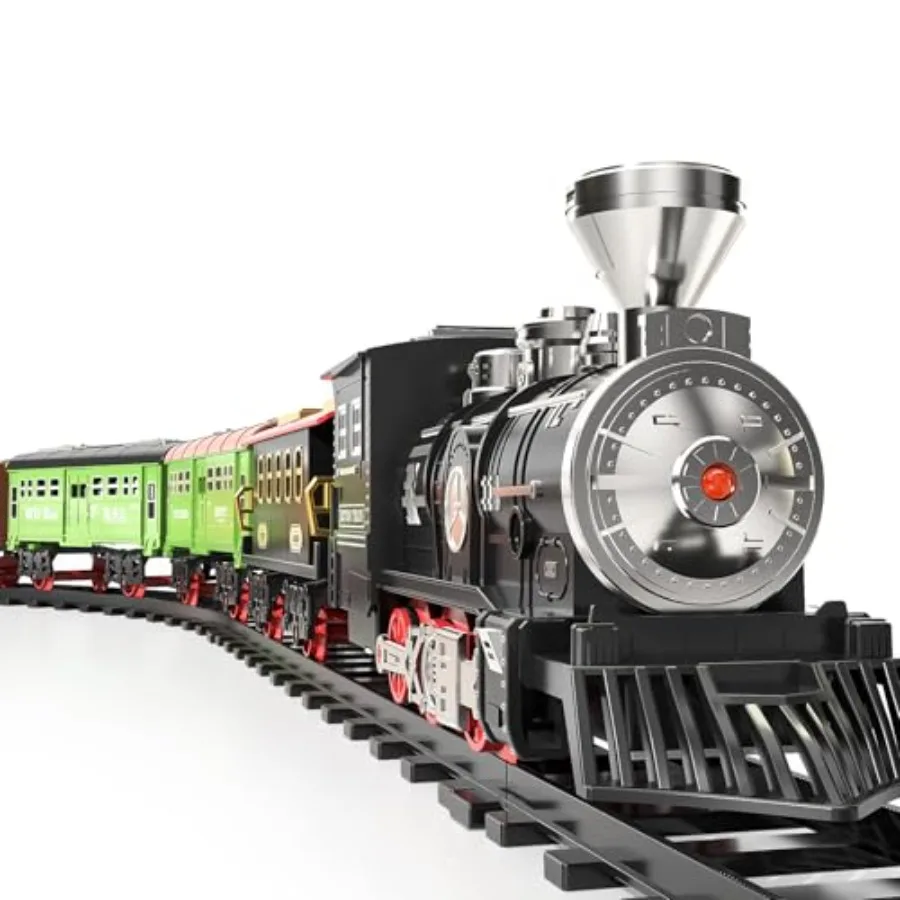 Large Train Set for home play - ABS plastic, red and blue, electric locomotive with 3-way smoke, lights, sounds, cargo cars, 2.
Large Train Set for home play - ABS plastic, red and blue, electric locomotive with 3-way smoke, lights, sounds, cargo cars, 2.