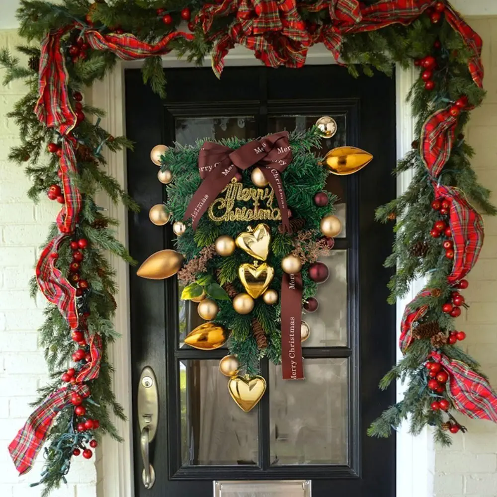 Artificial Christmas Upside Down Tree Pendant Plastic Shining Christmas Wreath with Decoration Ball Bowknot
Artificial Christmas Upside Down Tree Pendant Plastic Shining Christmas Wreath with Decoration Ball Bowknot