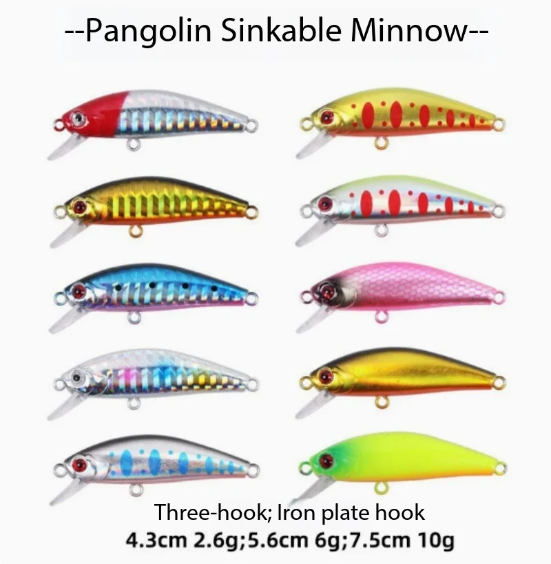 Round Head Sinking Minnow Hard Lure Multi Color Multi Weight Short Lip With Lead Treble Hook Saltwater Freshwater Fishing Bait
Round Head Sinking Minnow Hard Lure Multi Color Multi Weight Short Lip With Lead Treble Hook Saltwater Freshwater Fishing Bait