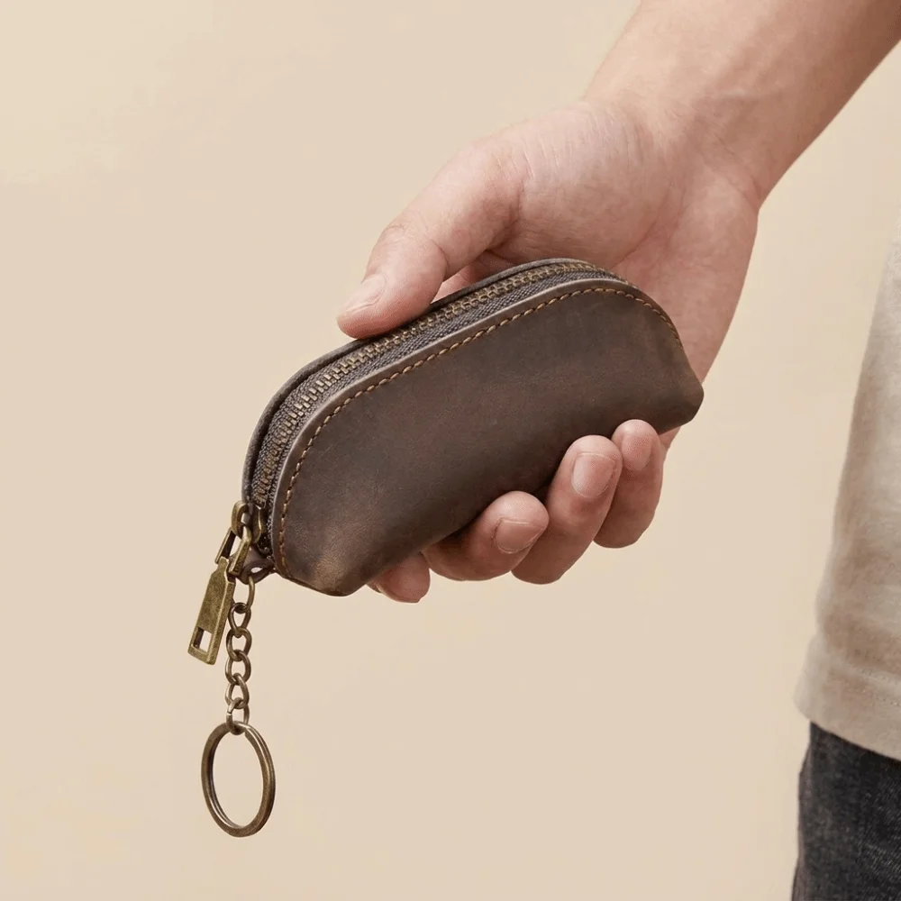 Anti-lost Mini Leather Coin Purse Thin Solid Color Men Key Ring Pouch Credit Card Holder Classic Car Key Bag Daily
Anti-lost Mini Leather Coin Purse Thin Solid Color Men Key Ring Pouch Credit Card Holder Classic Car Key Bag Daily