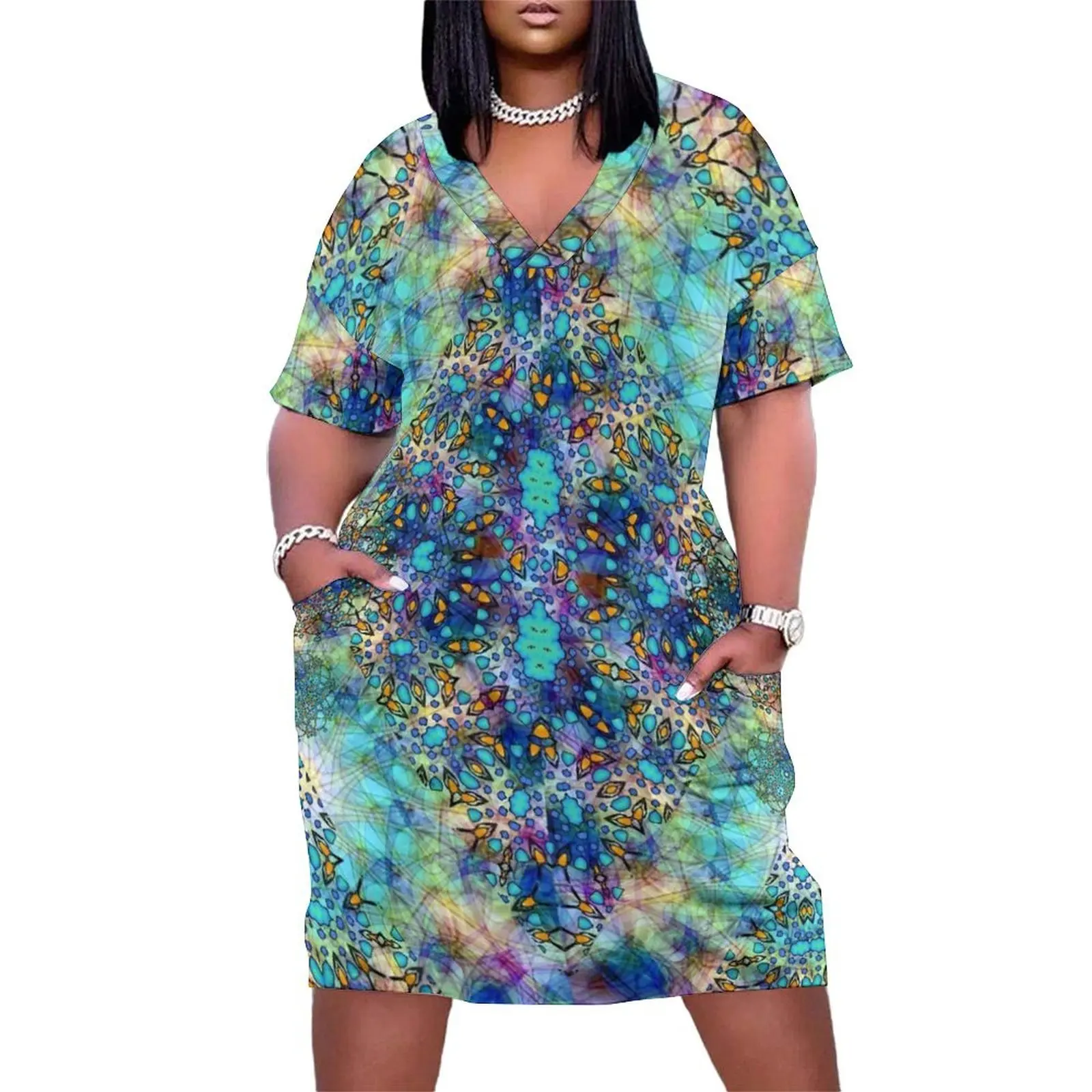 Watercolor Batik Blue Prism Loose Pocket Dress evening dress ladies birthday dresses for women Dance dresses prom dress 2025
Watercolor Batik Blue Prism Loose Pocket Dress evening dress ladies birthday dresses for women Dance dresses prom dress 2025