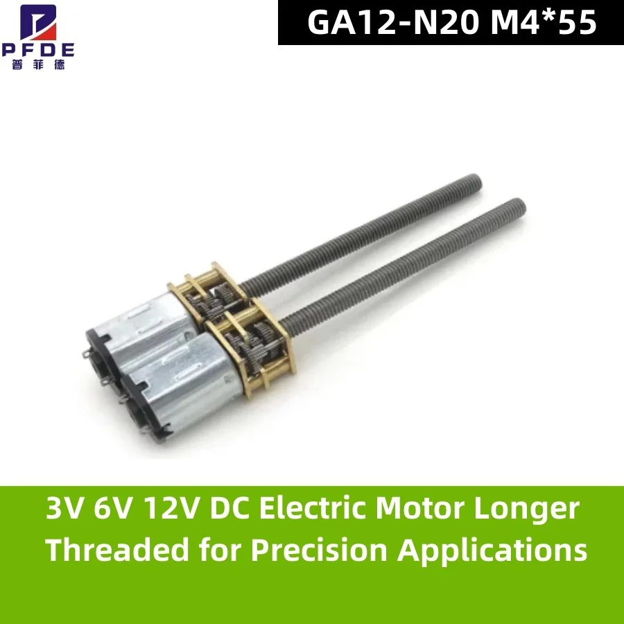 Micro Reduction Gear Motor GA12-N20 M4*55 3V 6V 12V DC Electric Motor Longer Threaded for Precision Applications
Micro Reduction Gear Motor GA12-N20 M4*55 3V 6V 12V DC Electric Motor Longer Threaded for Precision Applications