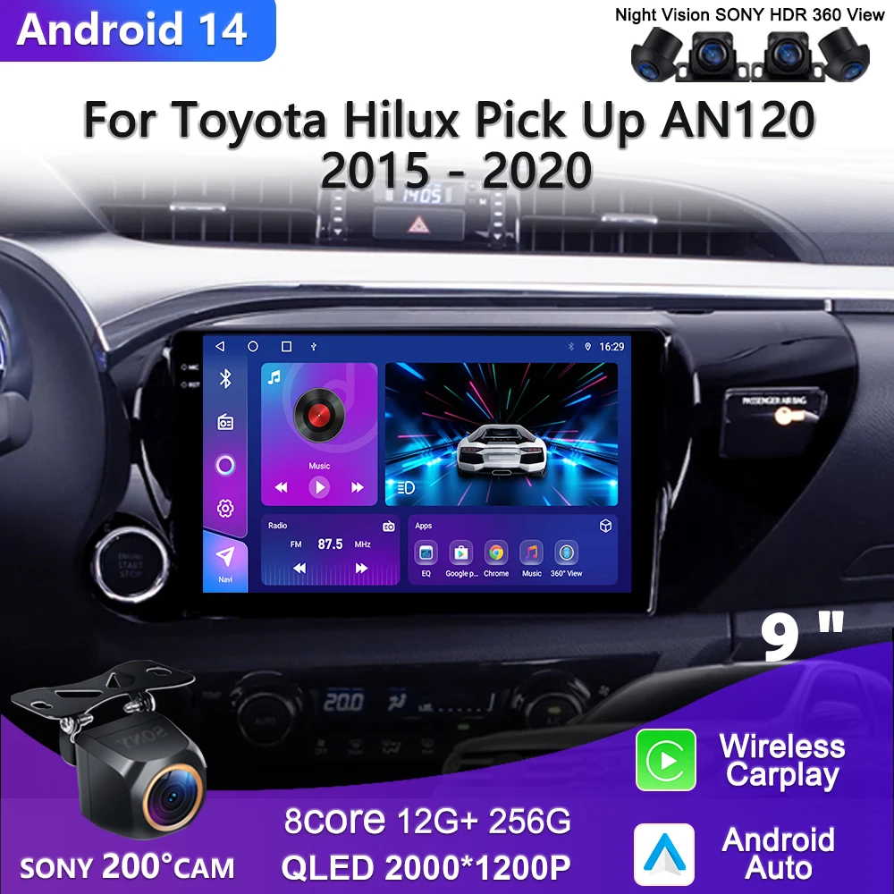 2K Incell Screen Android 14 For Toyota Hilux Pick Up AN120 2015 - 2020 auto Stereo Multimedia Player GPS Navigatio Dash Cam
2K Incell Screen Android 14 For Toyota Hilux Pick Up AN120 2015 - 2020 auto Stereo Multimedia Player GPS Navigatio Dash Cam